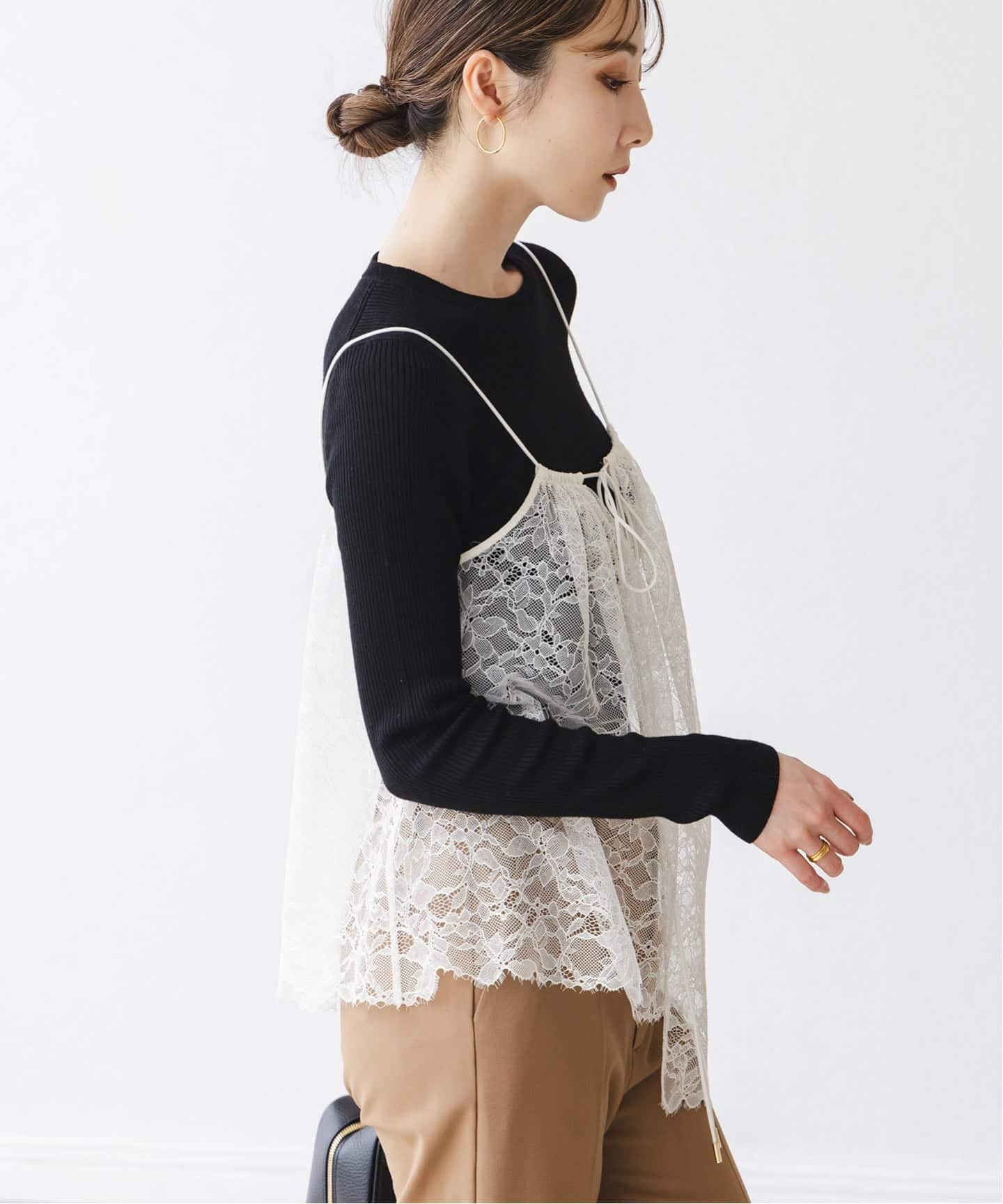 追加》リブクルーネックニット（ニット／セーター）｜NOBLE（ノーブル