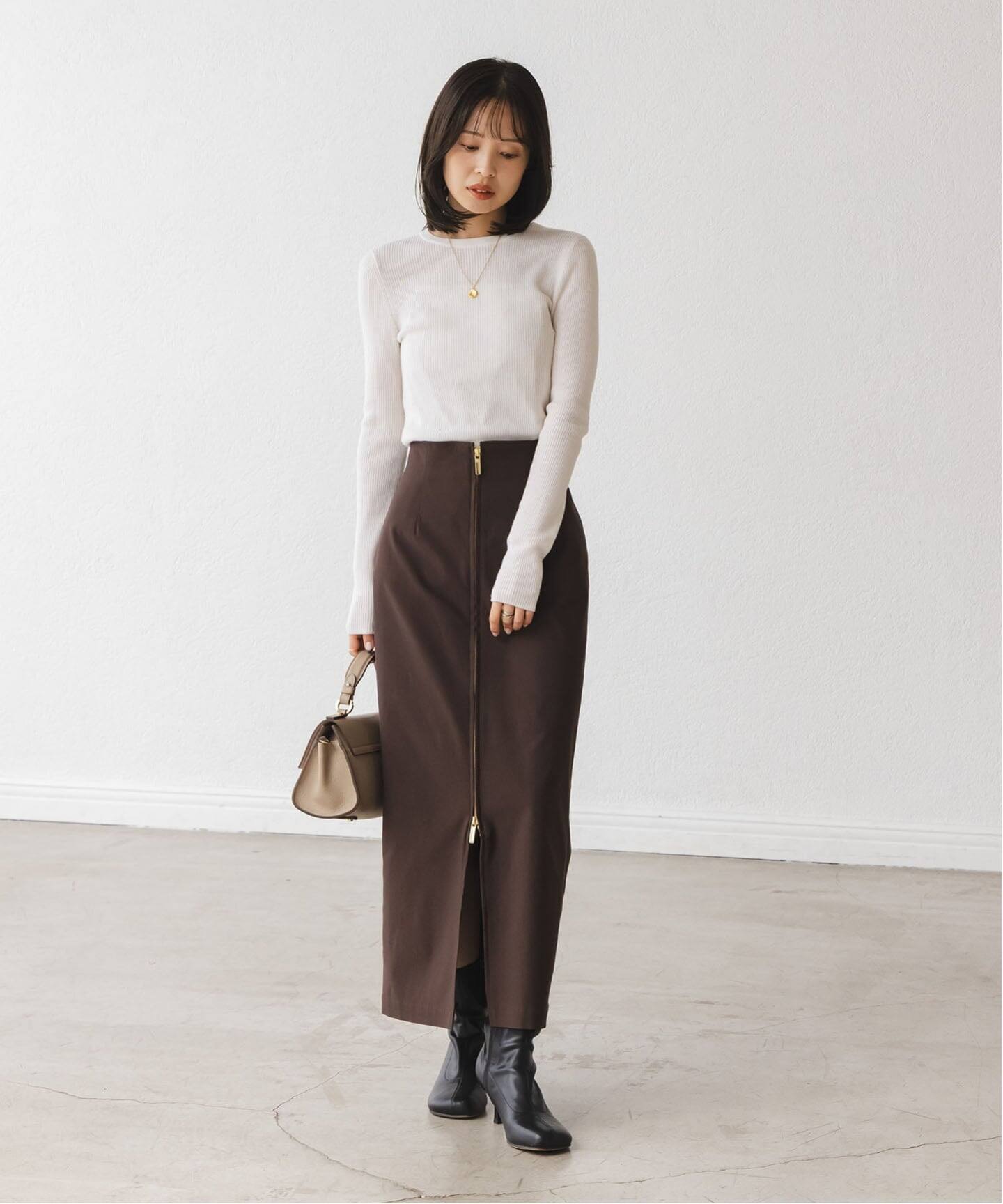 noble リブクルーネックニット 追加》リブクルーネックニット（ニット／セーター）｜NOBLE（ノーブル