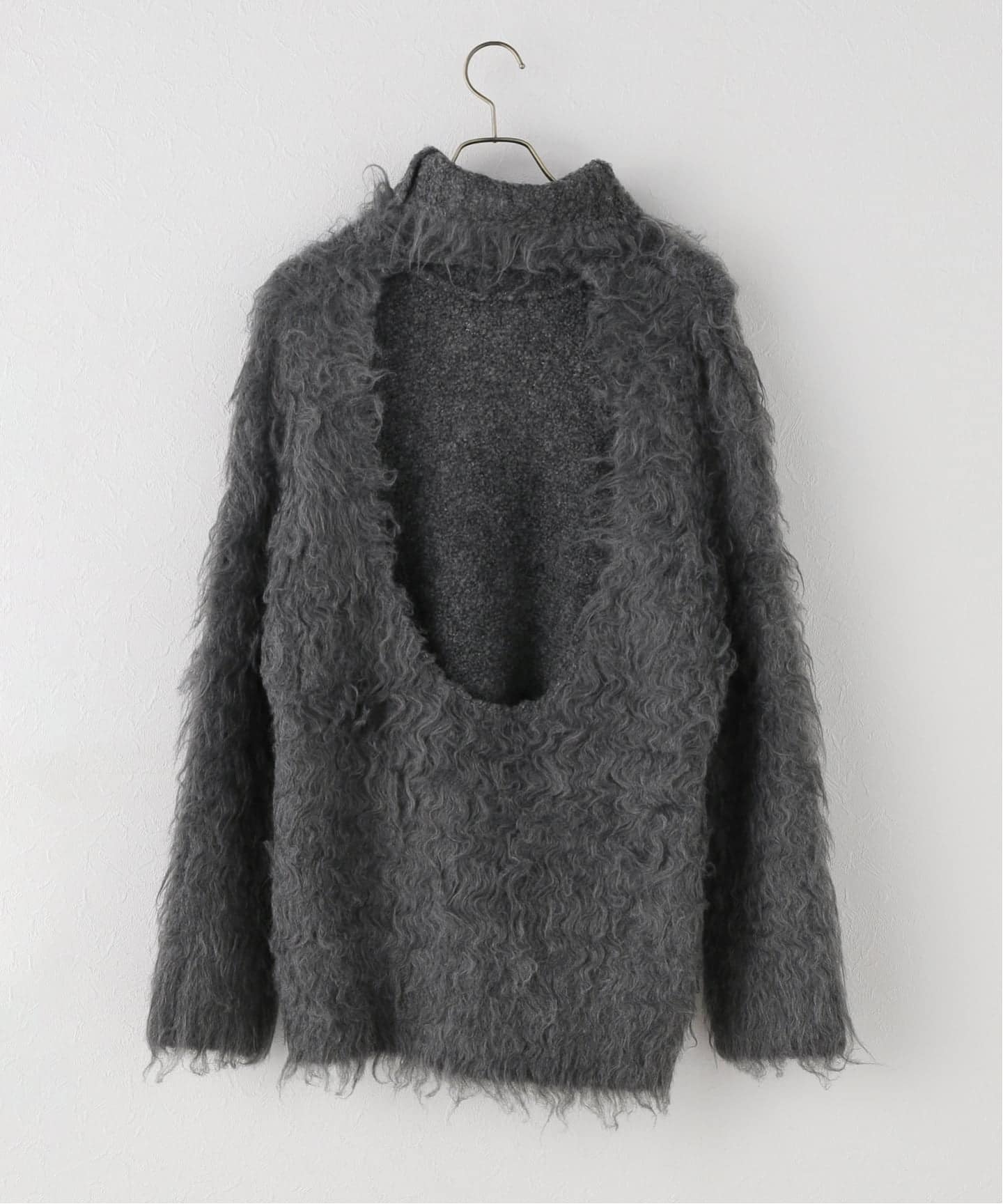 determ/デターム Open Back Shaggy Turtleneck Knit（ニット／セーター