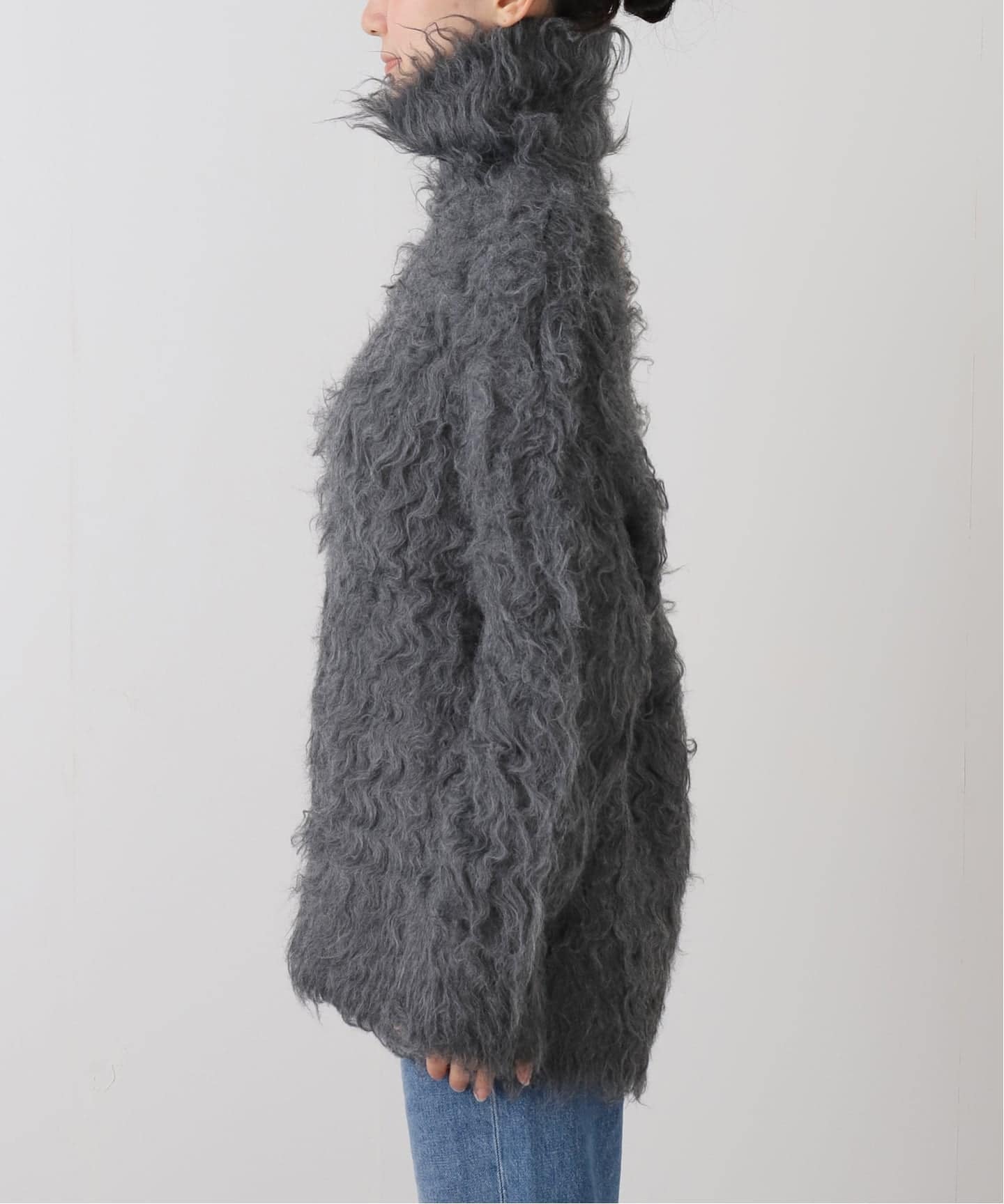 determ/デターム Open Back Shaggy Turtleneck Knit（ニット／セーター