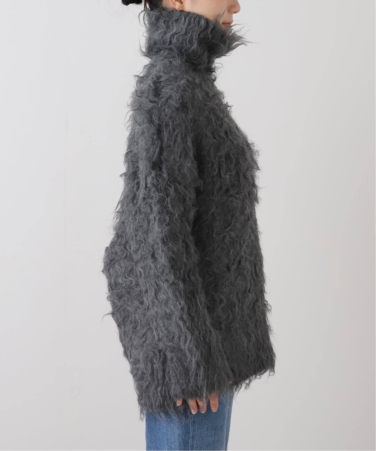 determ/デターム Open Back Shaggy Turtleneck Knit（ニット／セーター