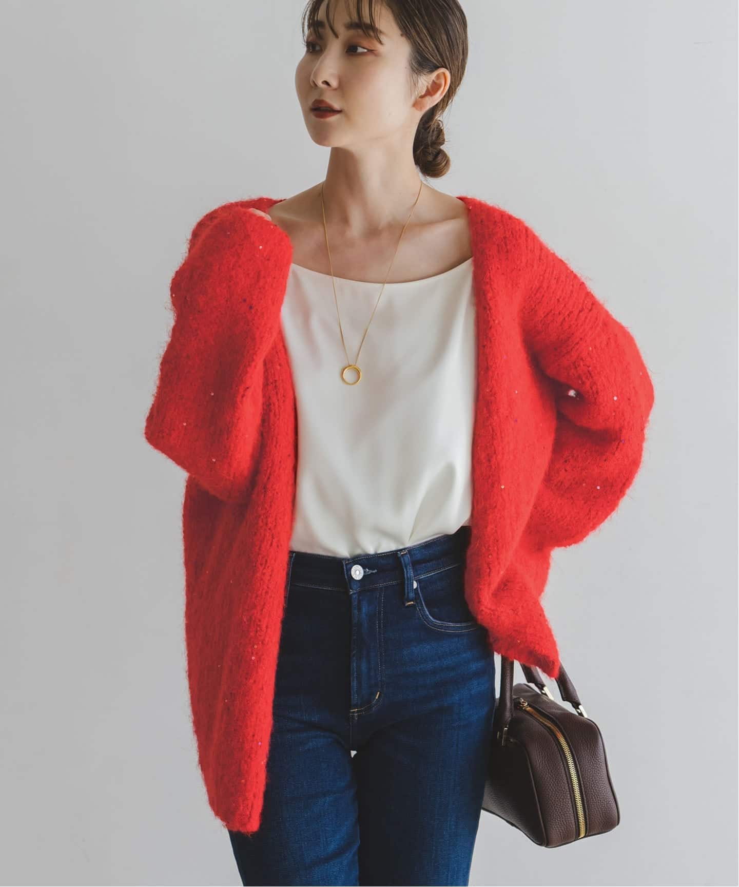 COUTURE D'ADAM/クチュールドアダム Sequin Fluffy Knit カーディガン