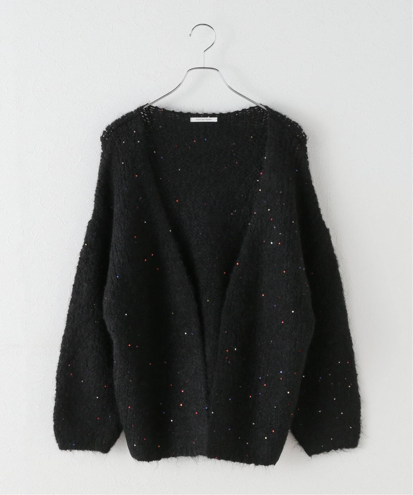 COUTURE D'ADAM/クチュールドアダム Sequin Fluffy Knit カーディガン