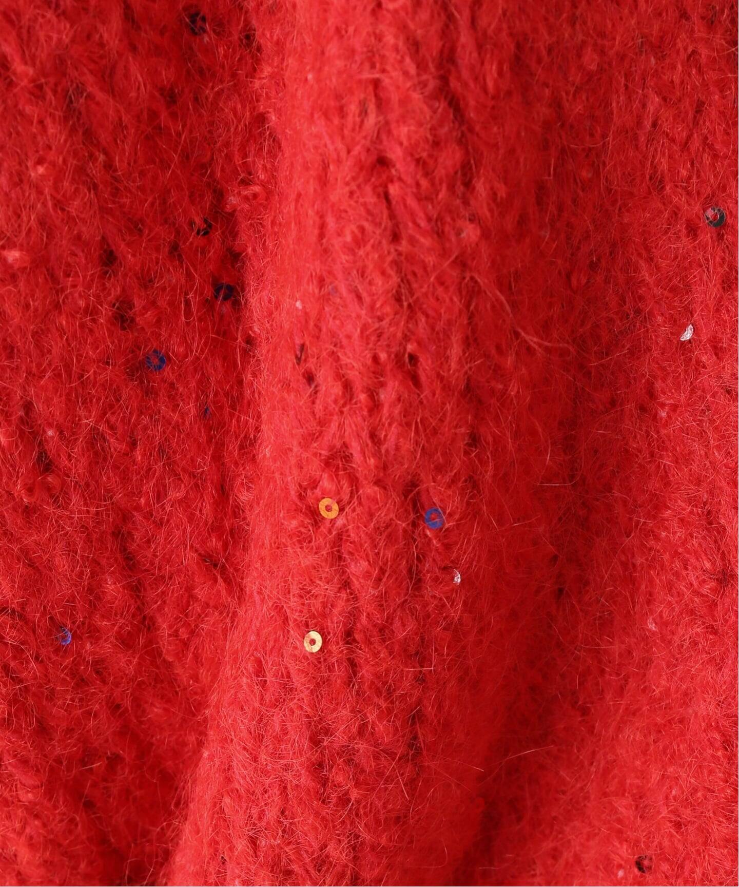 NOBLE COUTURE D’ADAM カーディガン COUTURE D'ADAM/クチュールドアダム Sequin Fluffy Knit カーディガン