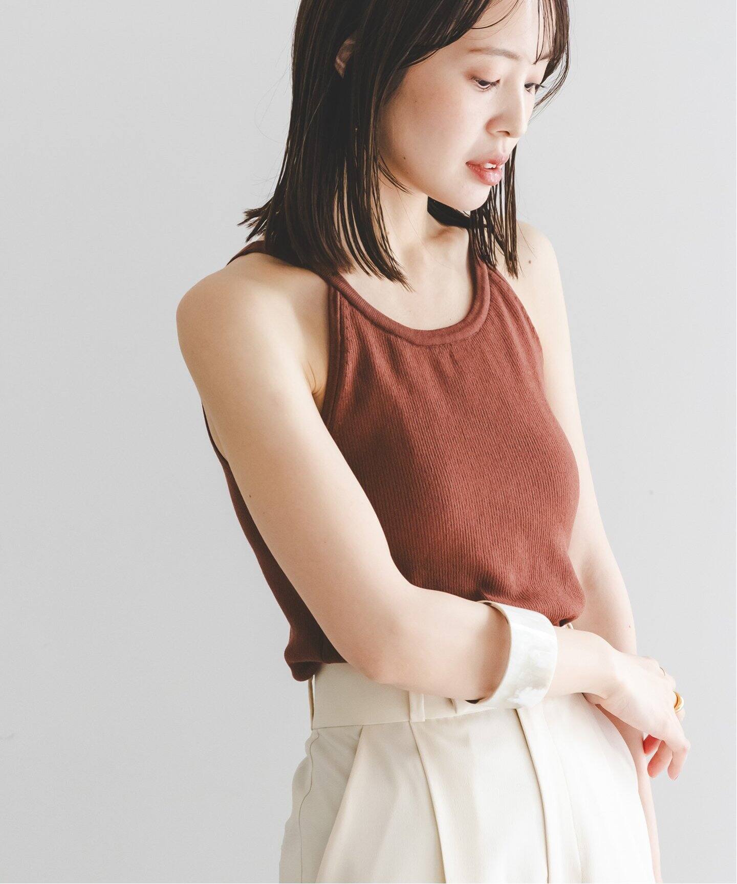 ADAWAS/アダワズ STRETCH COTTON TANKTOP（カップ付きインナー 