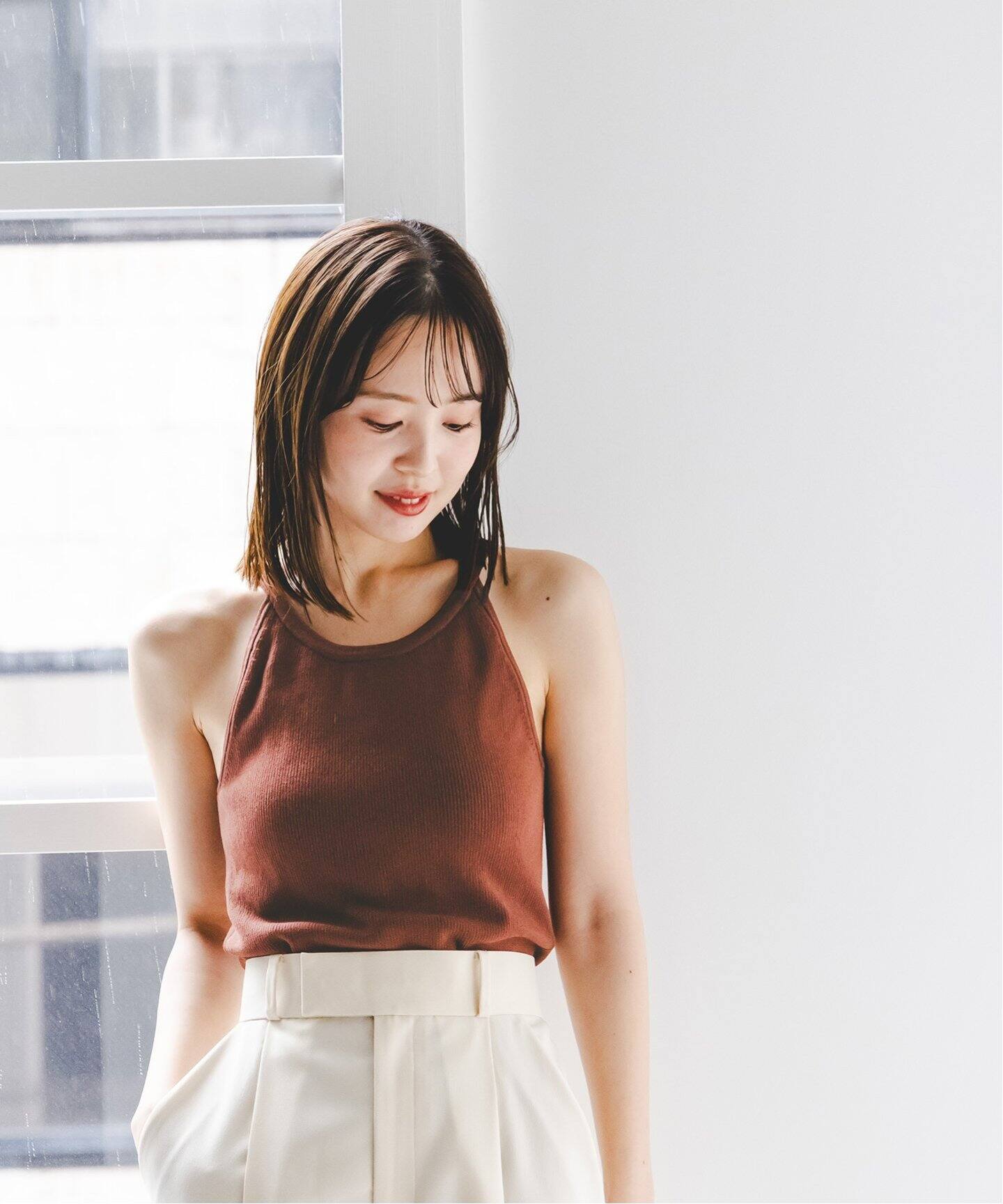 ADAWAS/アダワズ STRETCH COTTON TANKTOP（カップ付きインナー 