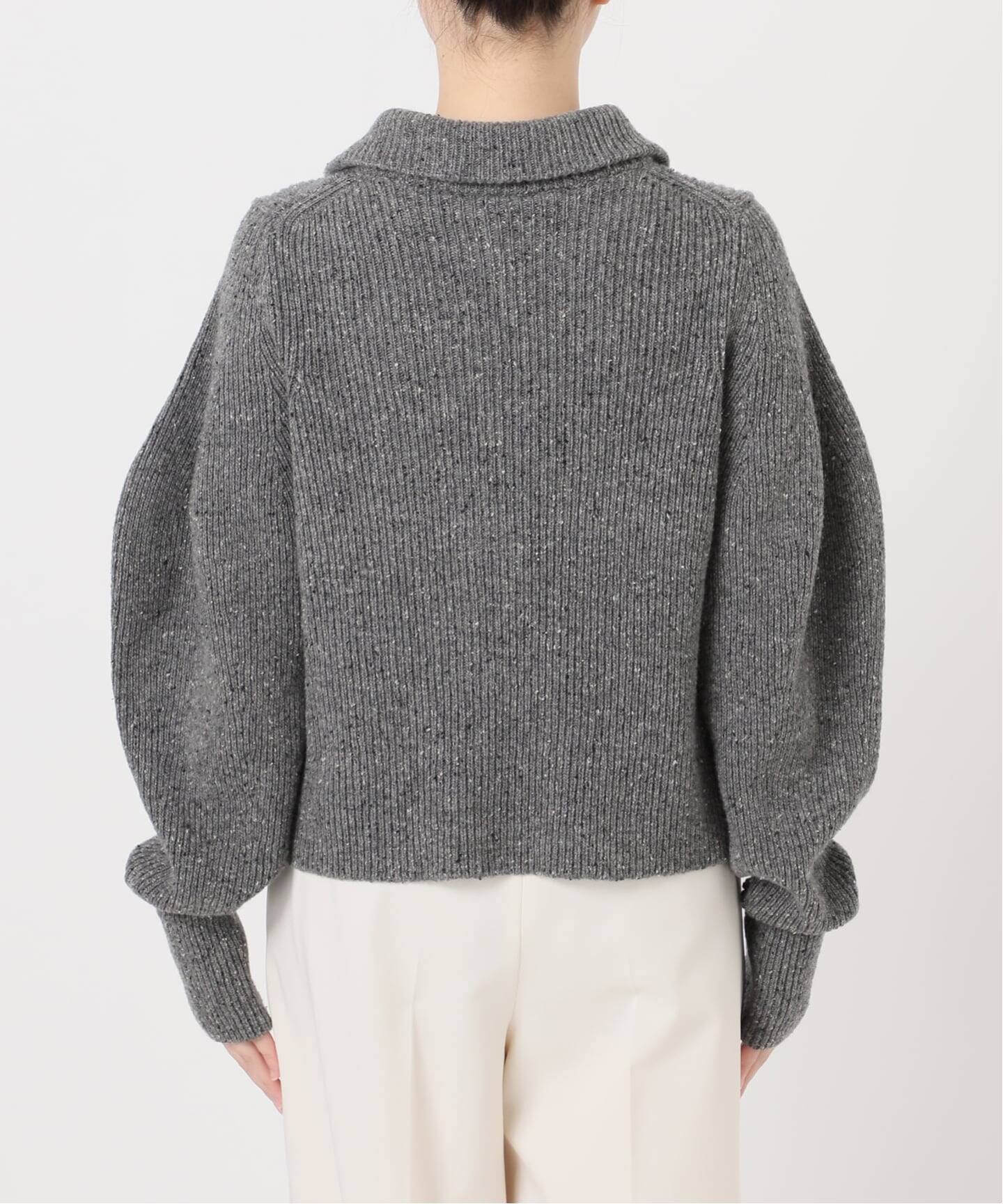 NOBLE別注》Venit/ヴェニット ネップツイードパフスリーブカーディガン