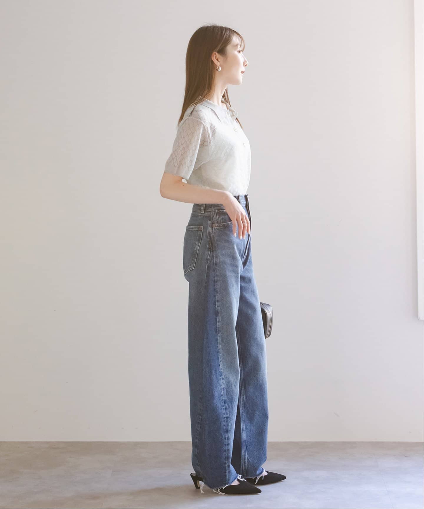 【新品未使用タグ付き】スピックアンドスパン　プロヴォーク　シアーニットポロ 新品未使用タグ付き】スピックアンドスパン プロヴォーク シアー