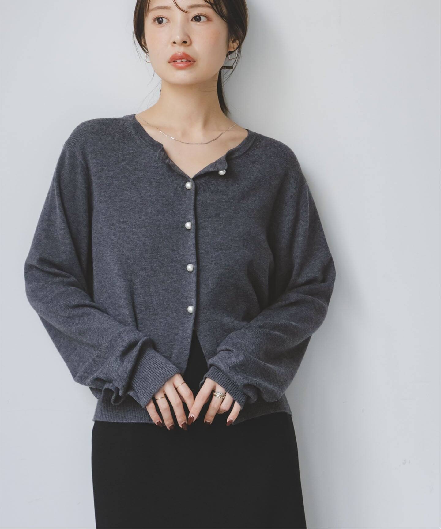 PROTAGONISTA/プロタゴ二スタ ウォッシャブルウールパールボタン