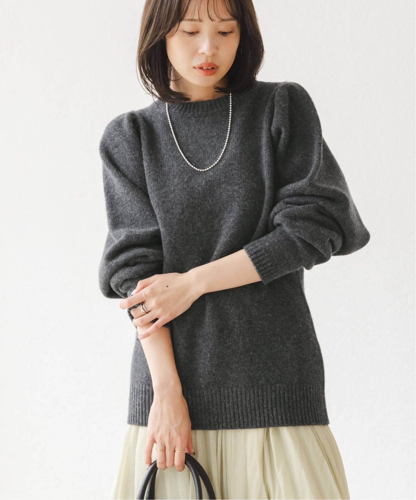 ノーブル（Noble）/PROTAGONISTA/プロタゴ二スタ ショルダーギャザーニット PROTAGONISTA/プロタゴ二スタ ショルダーギャザーニット（ニット