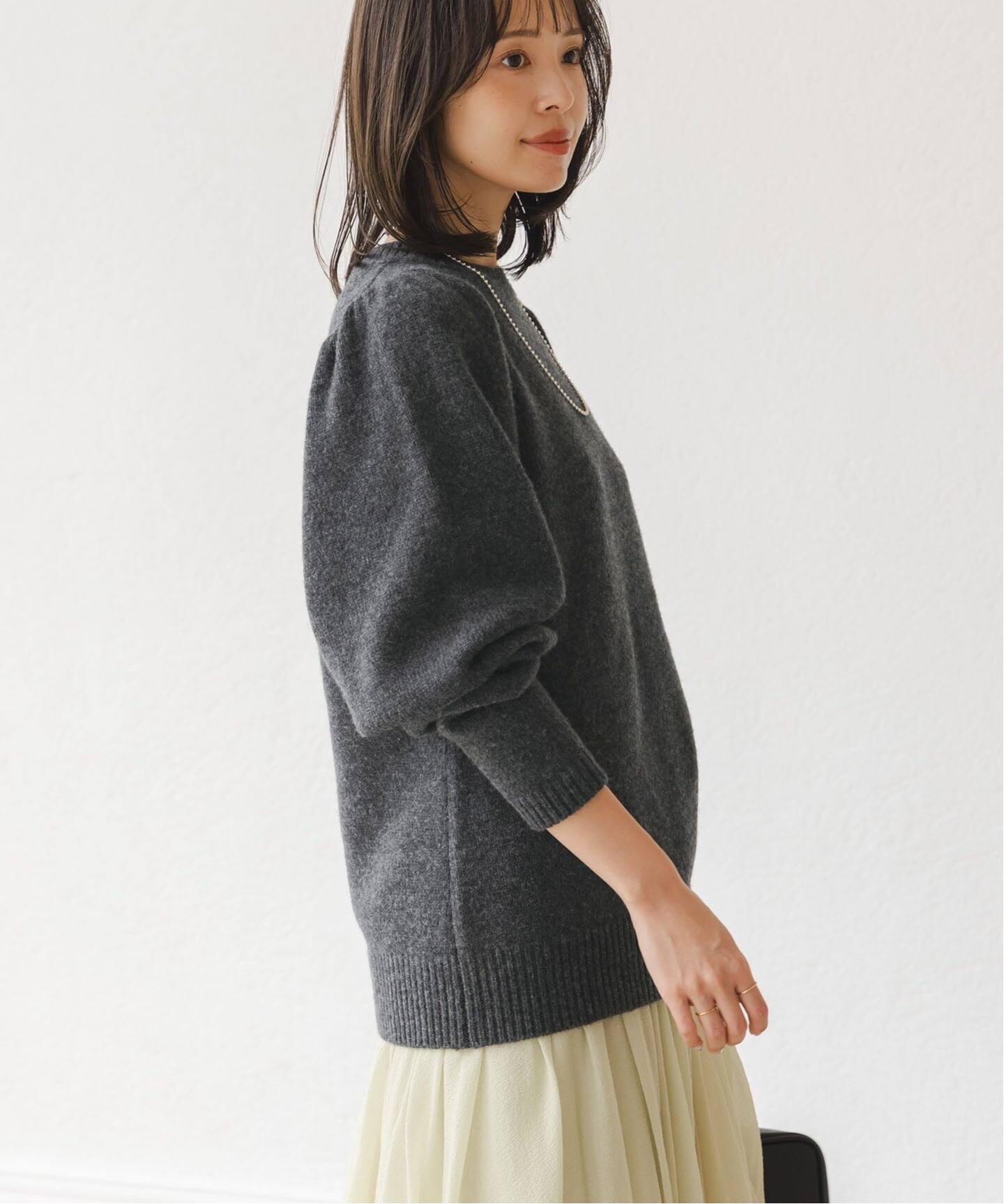 PROTAGONISTA/プロタゴ二スタ ショルダーギャザーニット（ニット