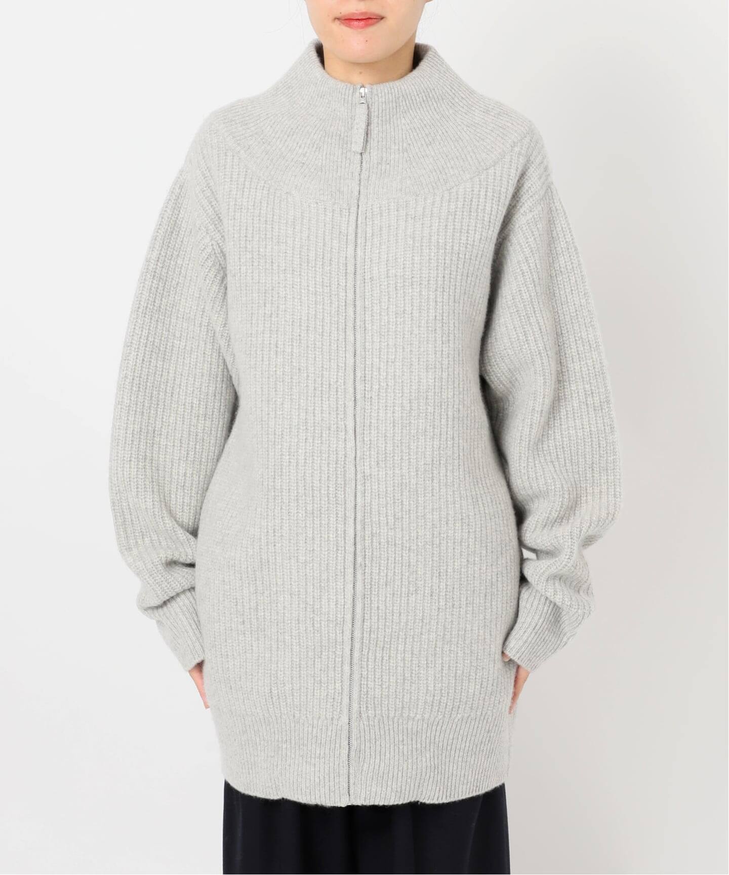 KNIT ZIP CARDIGAN / ニットジップカーディガン】（カーディガン