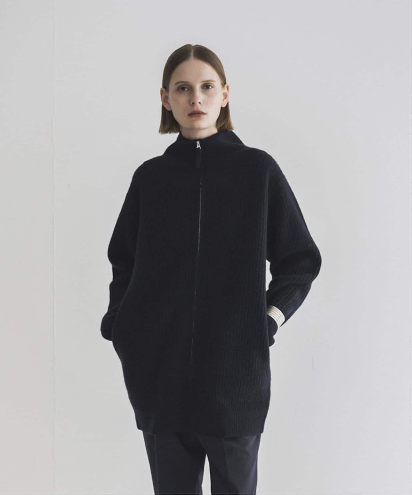 予約》【KNIT ZIP CARDIGAN / ニットジップカーディガン