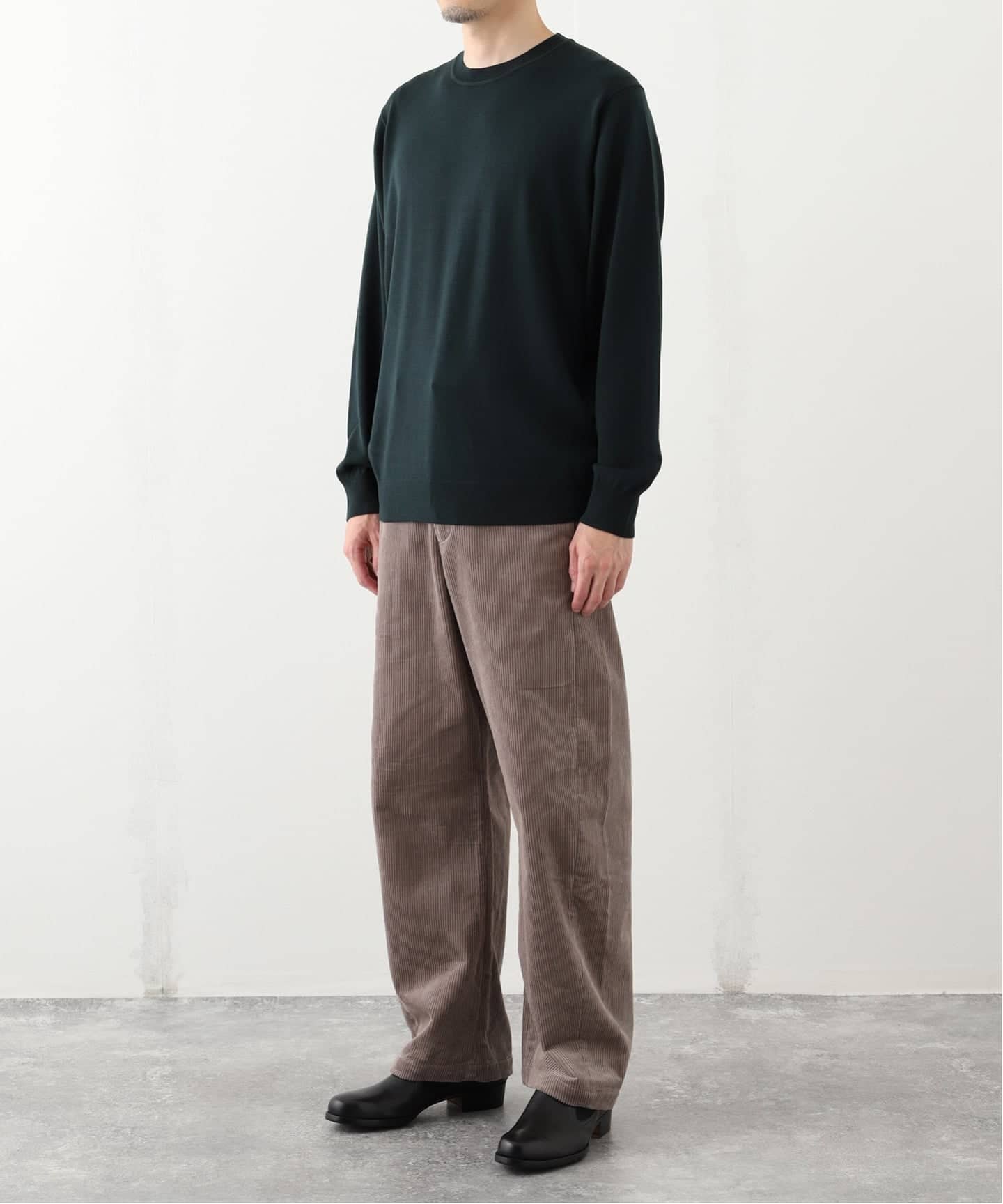 エディフィス（EDIFICE）/14ゲージ ウール クルーネックニット 14ゲージ ウール クルーネックニット（ニット／セーター）｜EDIFICE