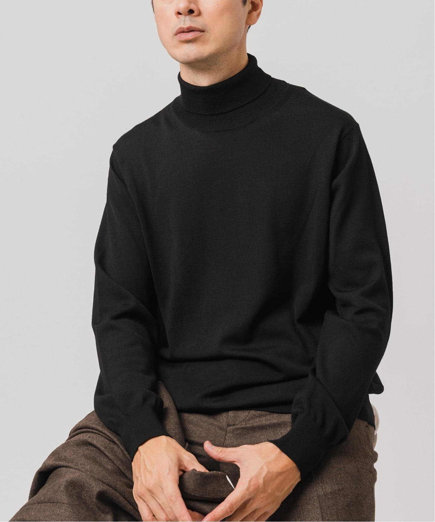 14ゲージ ウール タートルネックニット（ニット／セーター）｜EDIFICE