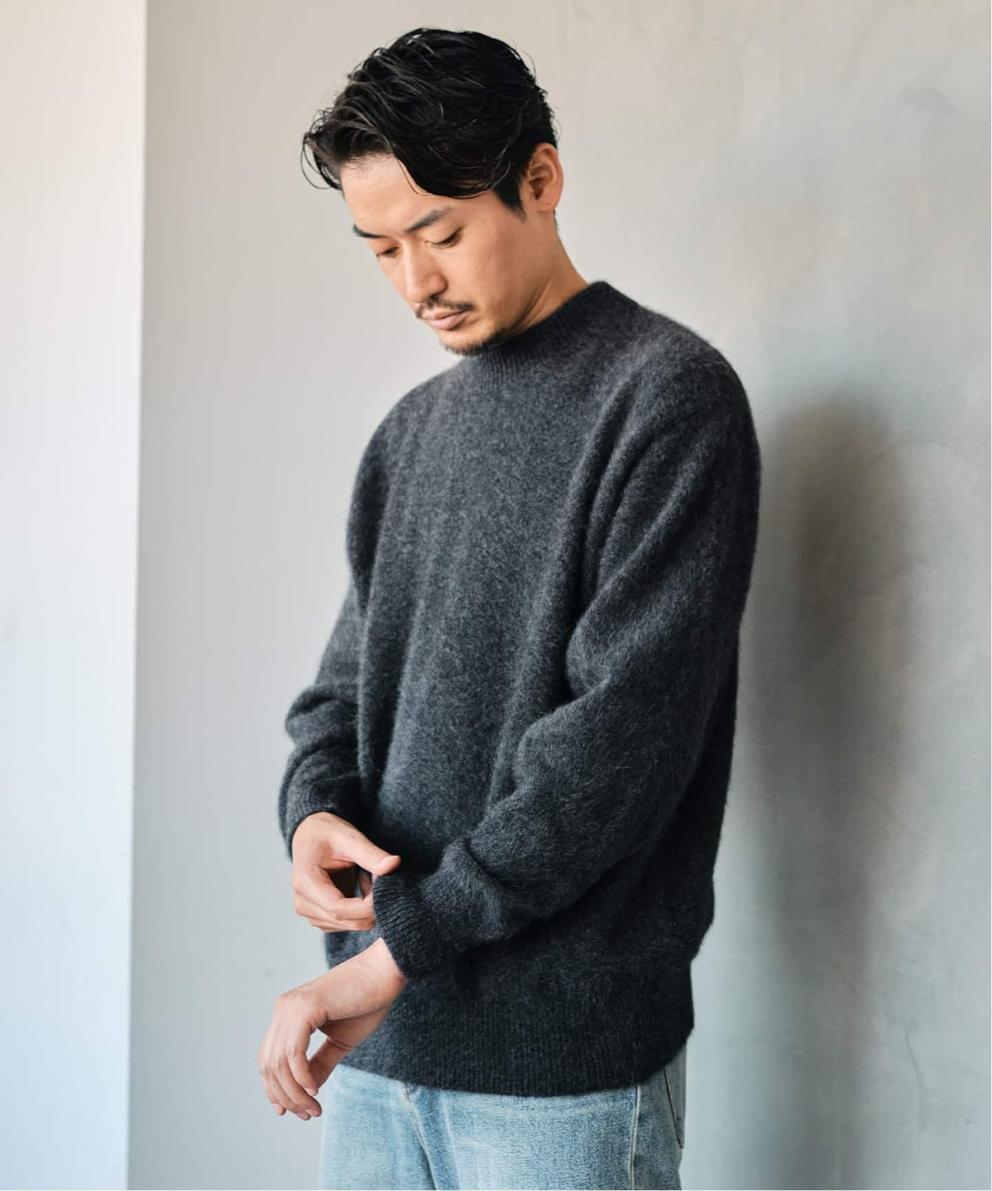 フォックス/カシミヤ ミックス モックネック ニット（ニット