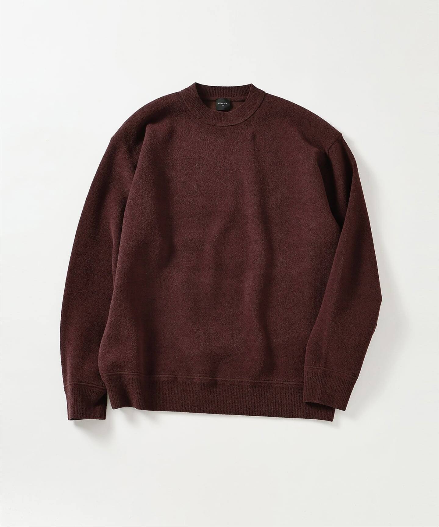 ライト シェニール ヤーン クルーネック プルオーバー（ニット