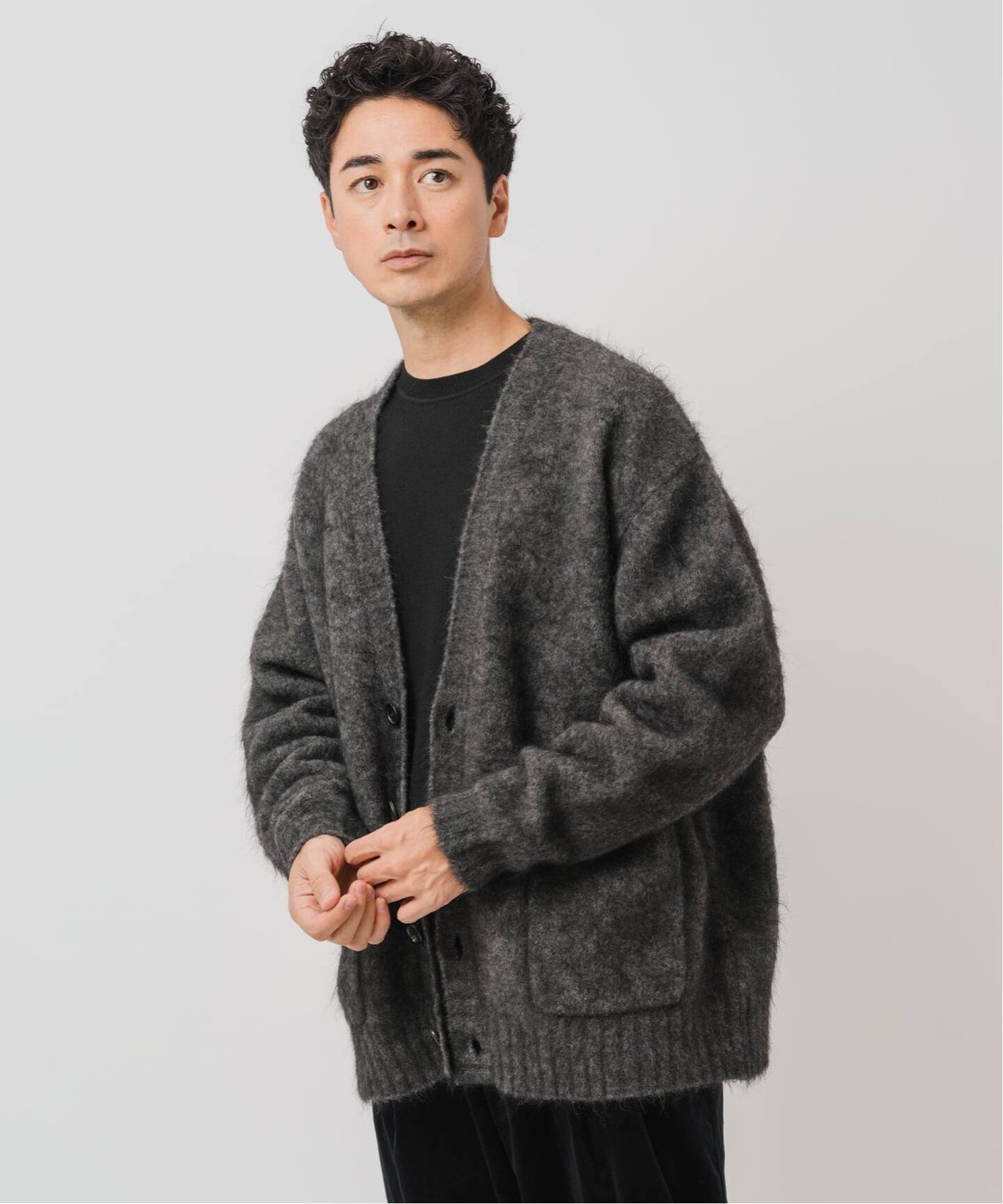 epa☆モヘアカーディガン epa エパブラウン モヘアカーディガン