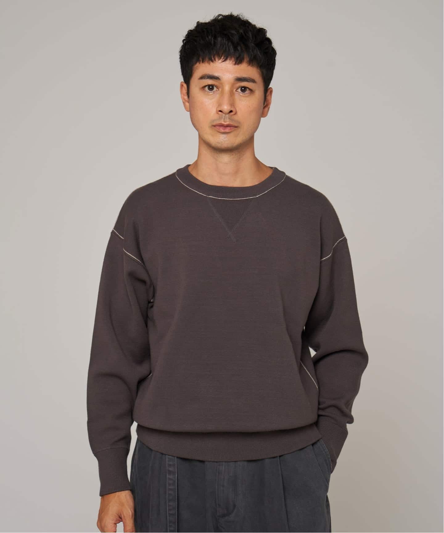 【極美品】エディフィスEDIFICE・ニットジャケット・ストレッチ・ネイビー・S 極美品】エディフィスEDIFICE・ニットジャケット・ストレッチ