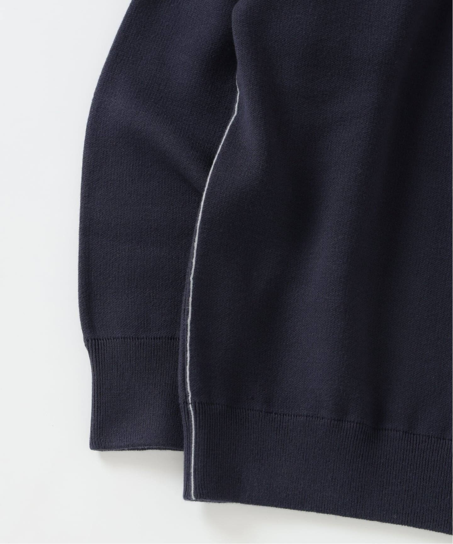 【極美品】エディフィスEDIFICE・ニットジャケット・ストレッチ・ネイビー・S walenode for EDIFICE 別注 Vareuse Knit Miura SP（ニット