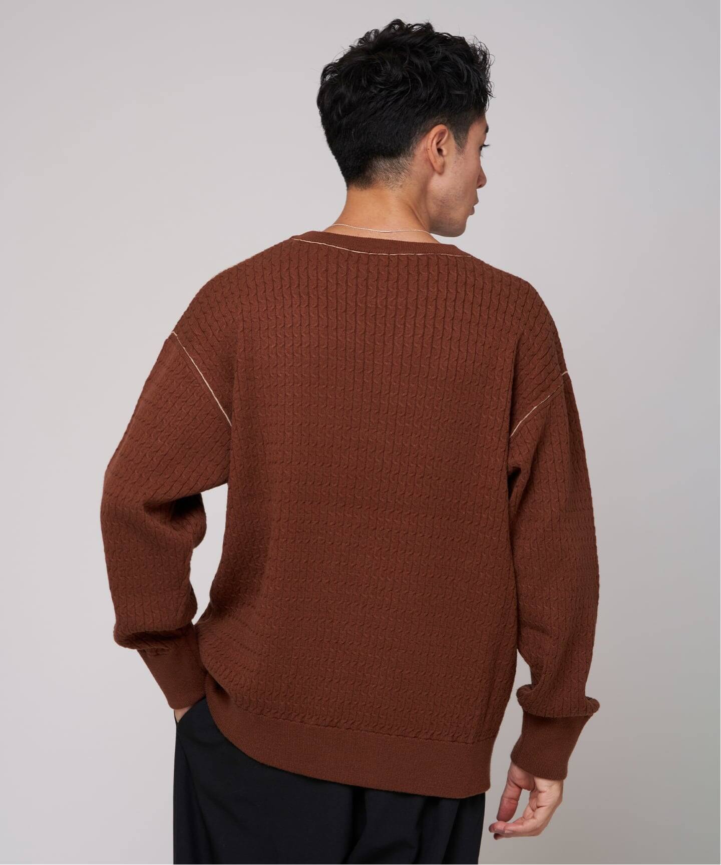 スウェット ライク スモール ケーブル ニット（ニット／セーター