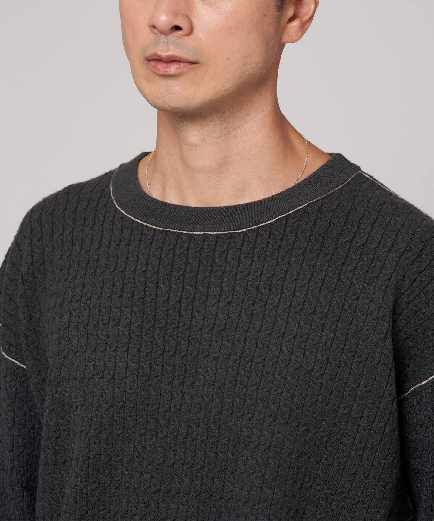 スウェット ライク スモール ケーブル ニット（ニット／セーター