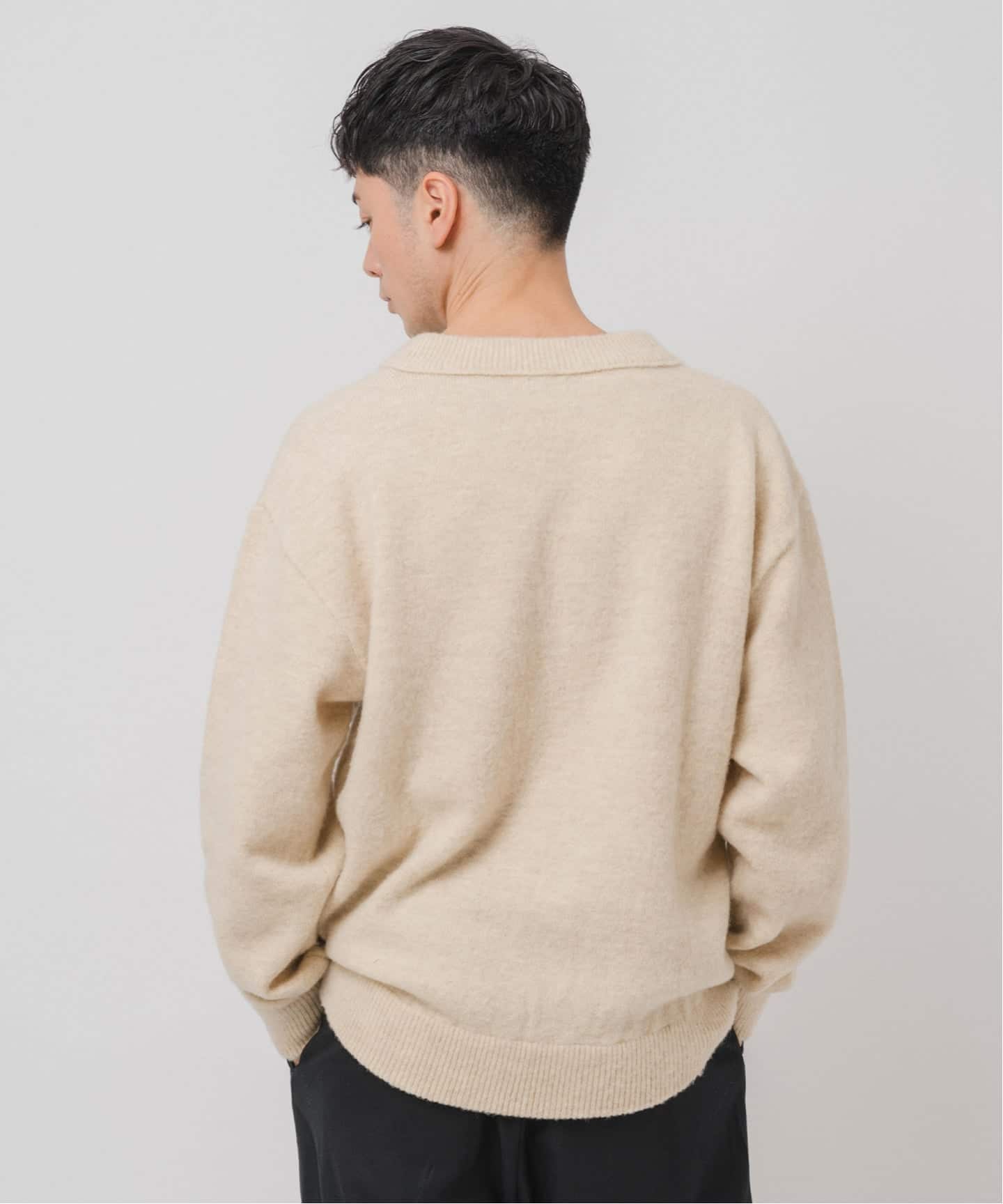 ETS.MATERIAUX(マテリオ) シャギー Vネック ニット（ニット／セーター