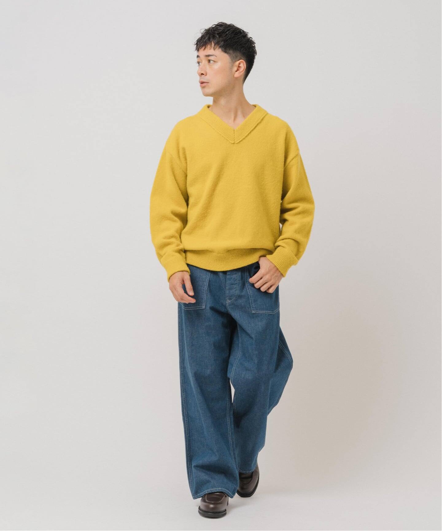 ETS.MATERIAUX(マテリオ) シャギー Vネック ニット（ニット／セーター