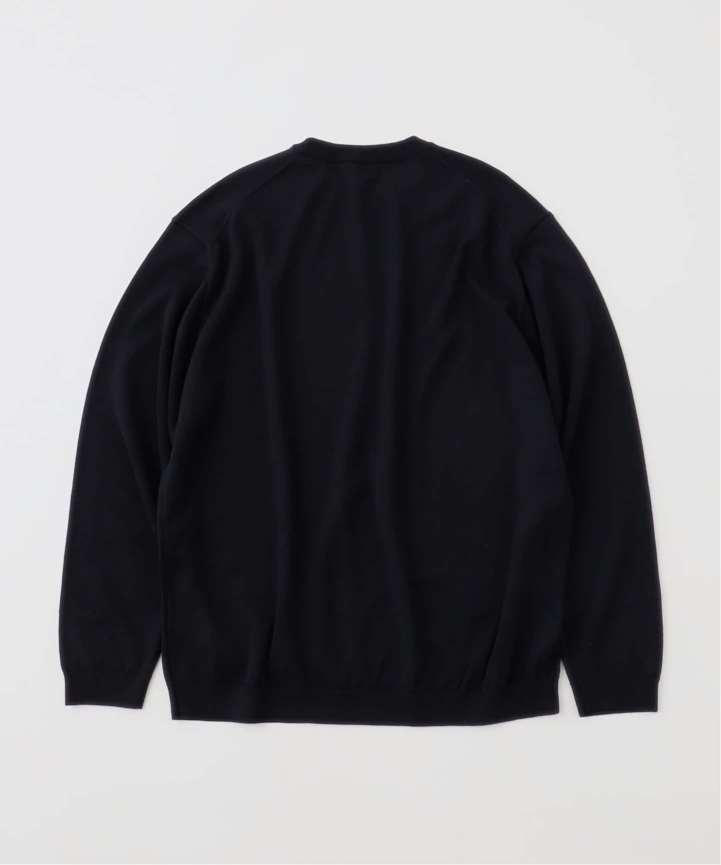 【aton 】エイトン 黒 ニット　サイズ04 ATON (エイトン) WOOSTED WOOL CREWNECK SWEATER（ニット