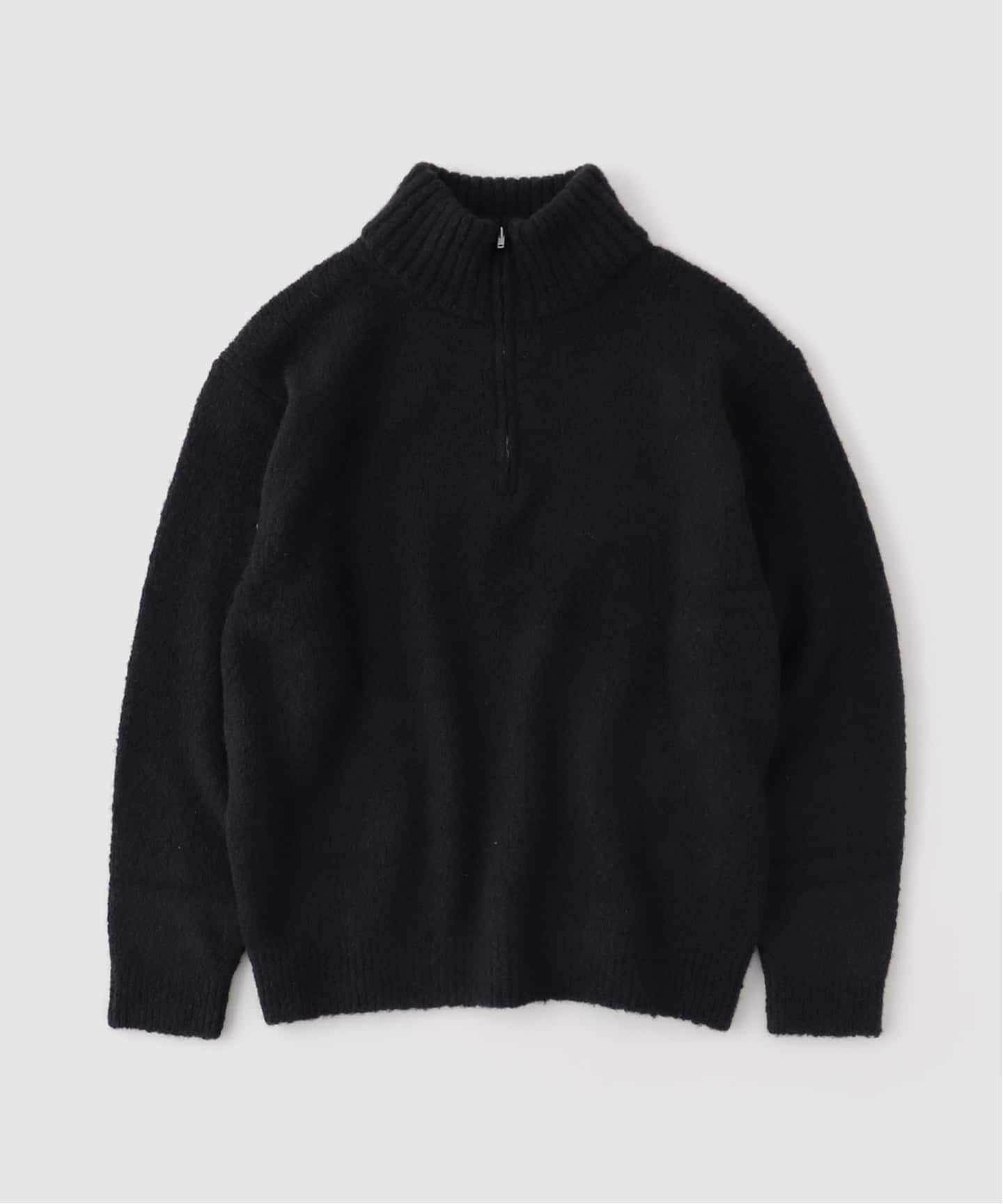 ATON (エイトン) WOOL CASHMERE BOUCLE HALF ZIP スウェット