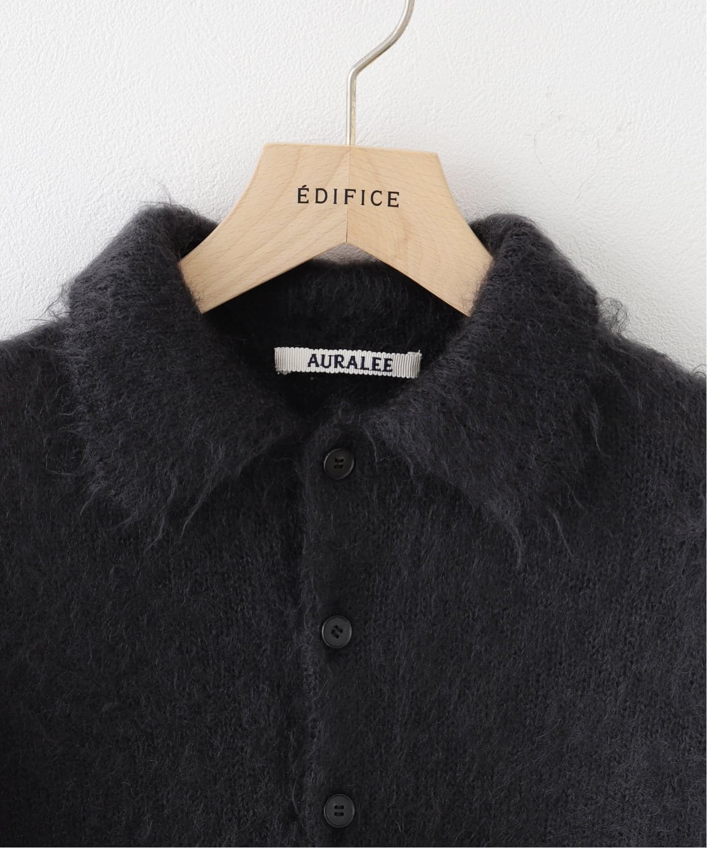 AURALEE (オーラリー) BRUSHED SUPER KID MOHAIR KNIT ポロ（ニット
