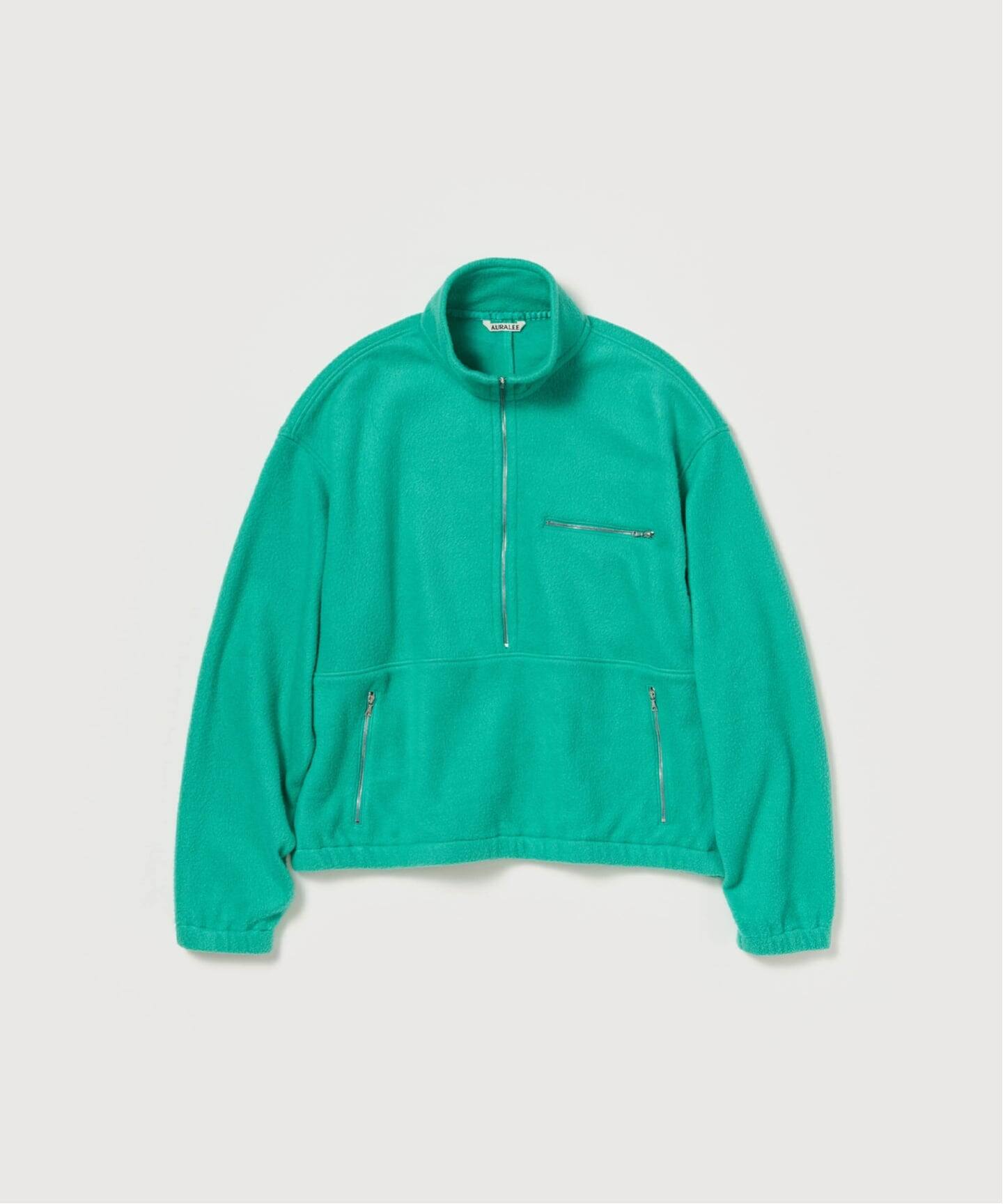 AURALEE (オーラリー PURE SILK COMFORT FLEECE HALF ZI A25AP02 SF