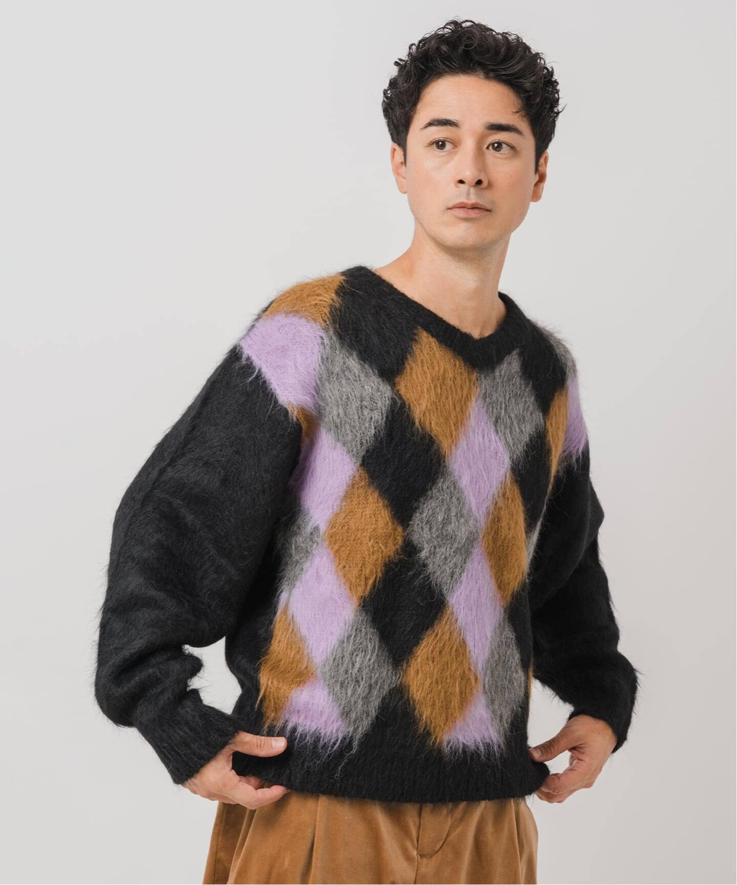 DELSOL(デルソル) 別注 アーガイル ニット（ニット／セーター