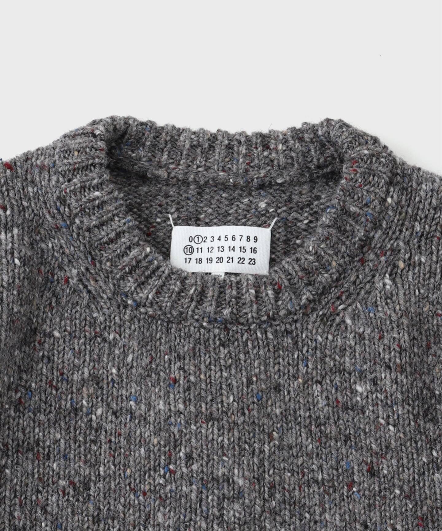 マルジェラMaison Margiela ④ ニット　グレー　S 美品 Maison Margiela メゾンマルジェラ 正規 カシミヤ混 ウール