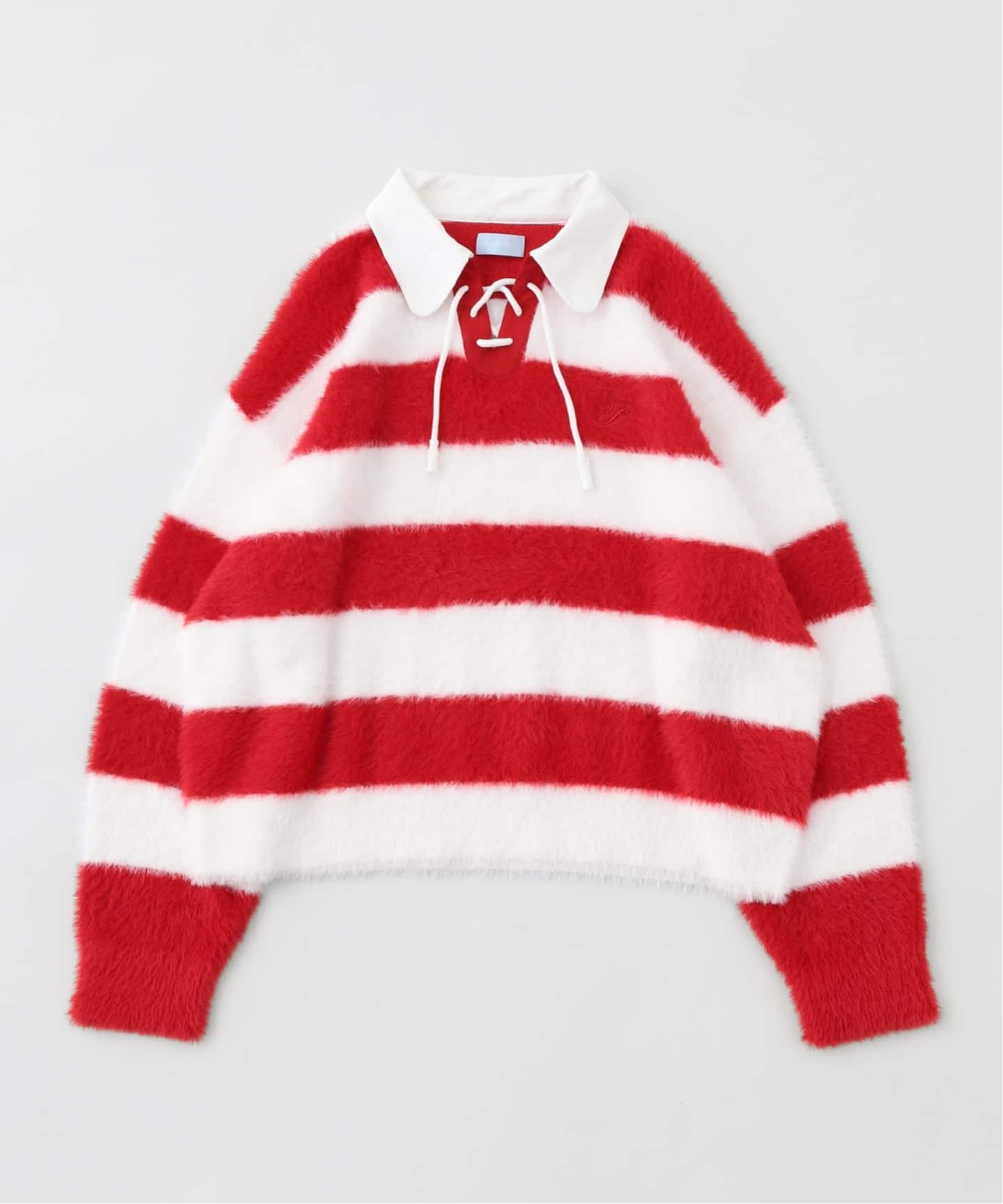 エディフィス（EDIFICE）/3．PARADIS(スリーパラディ) FLUFFY KNIT LS ポロ 3.PARADIS(スリーパラディ) FLUFFY KNIT LS ポロ（ニット／セーター