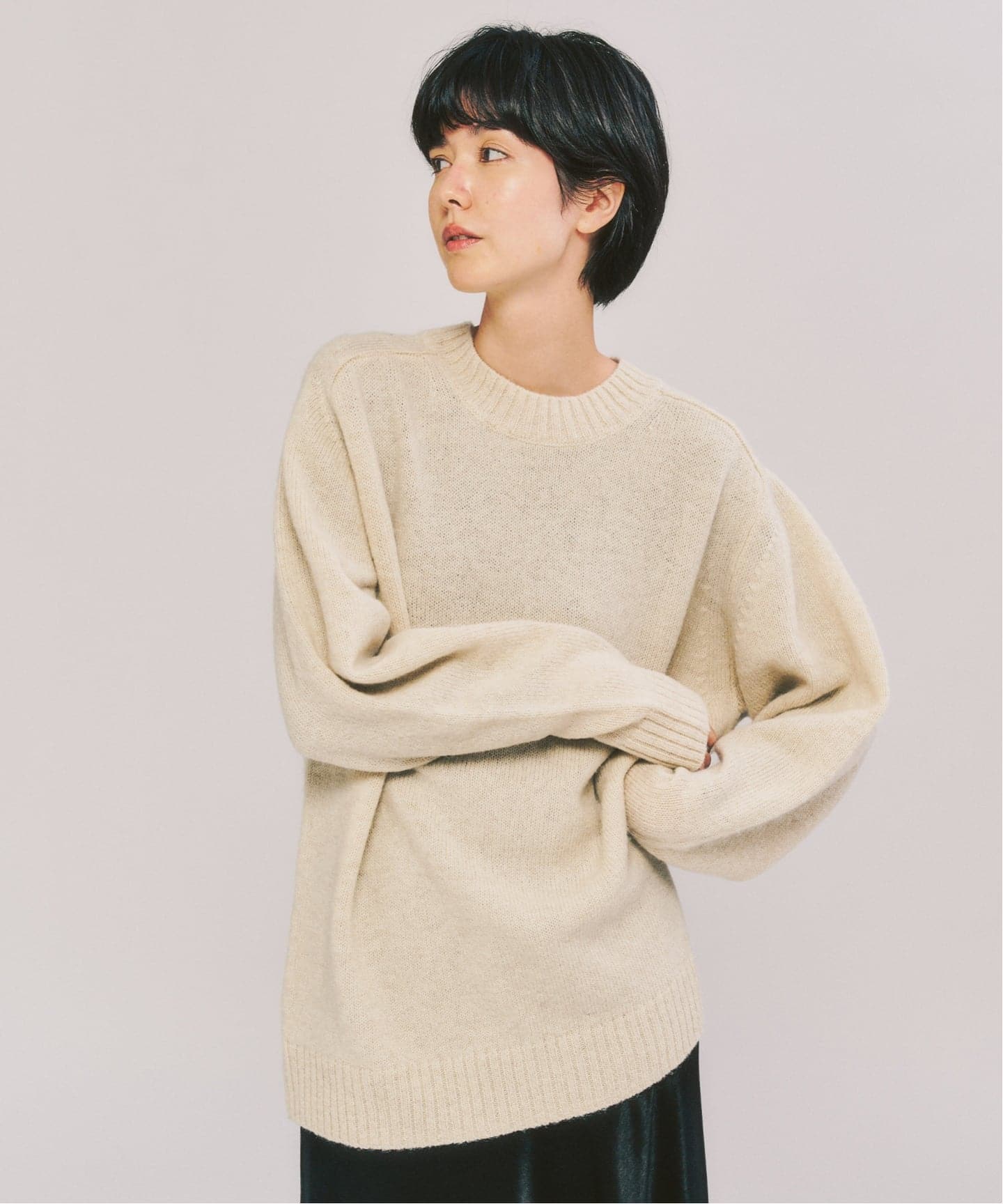 SEEALL シーオール　ヤク　クルーネックニット　ネイビー SEEALL シーオール ヤク クルーネックニット ネイビー SEEALL