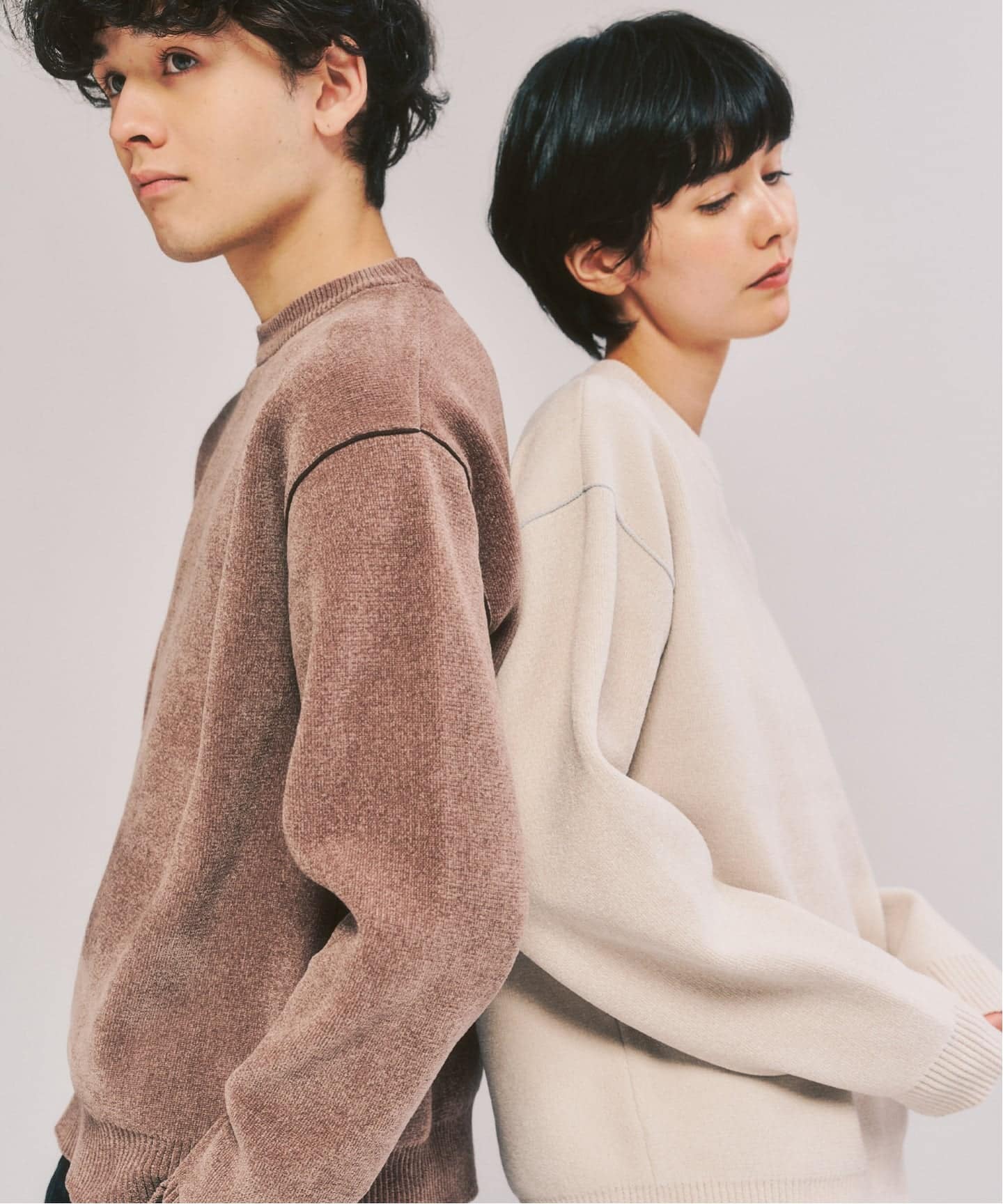 モールニット カラーリブ プルオーバー（ニット／セーター）｜417