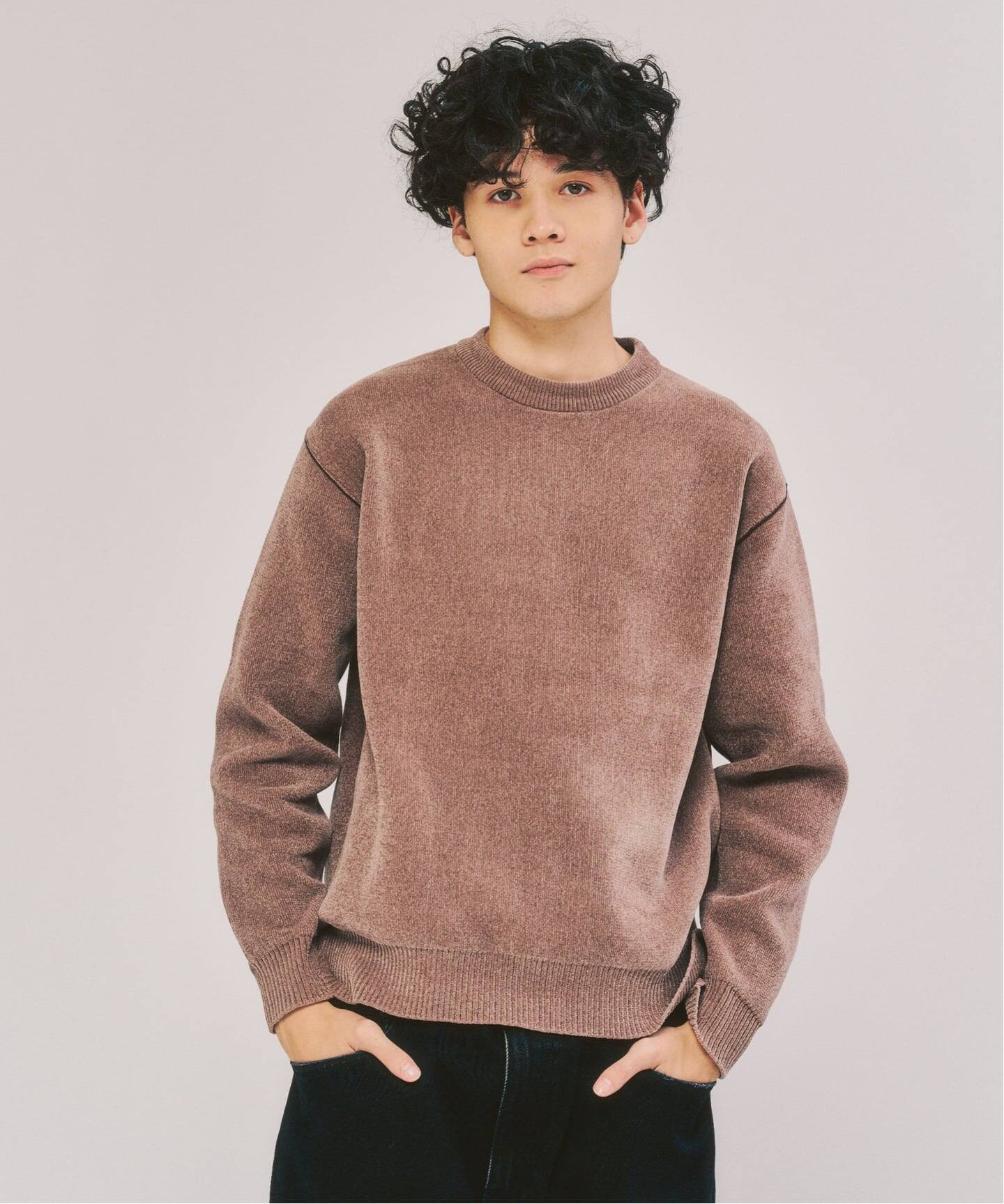 417 エディフィス（417 EDIFICE）/モールニット カラーリブ プルオーバー モールニット カラーリブ プルオーバー（ニット／セーター）｜417