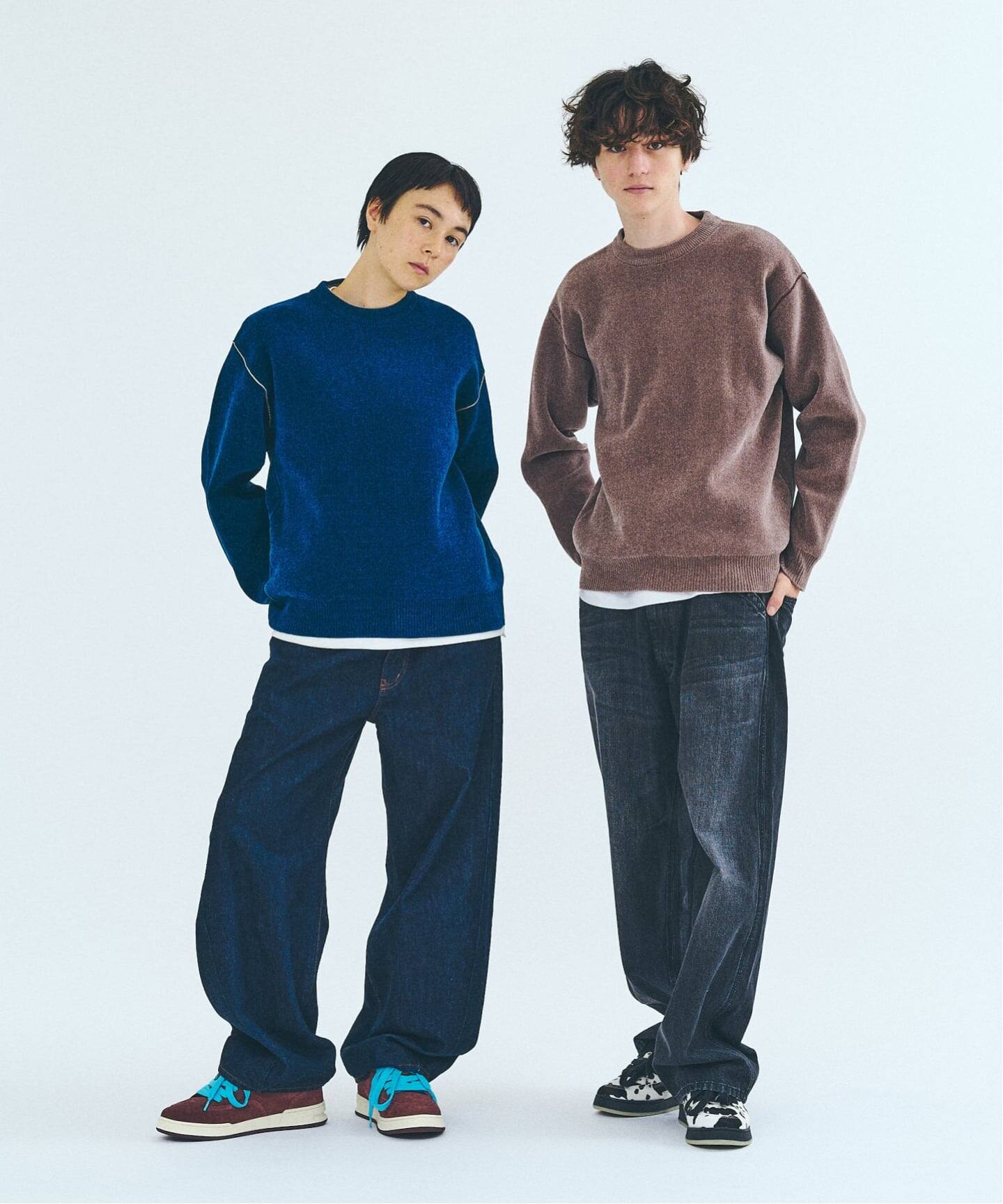 モールニット カラーリブ プルオーバー（ニット／セーター）｜417