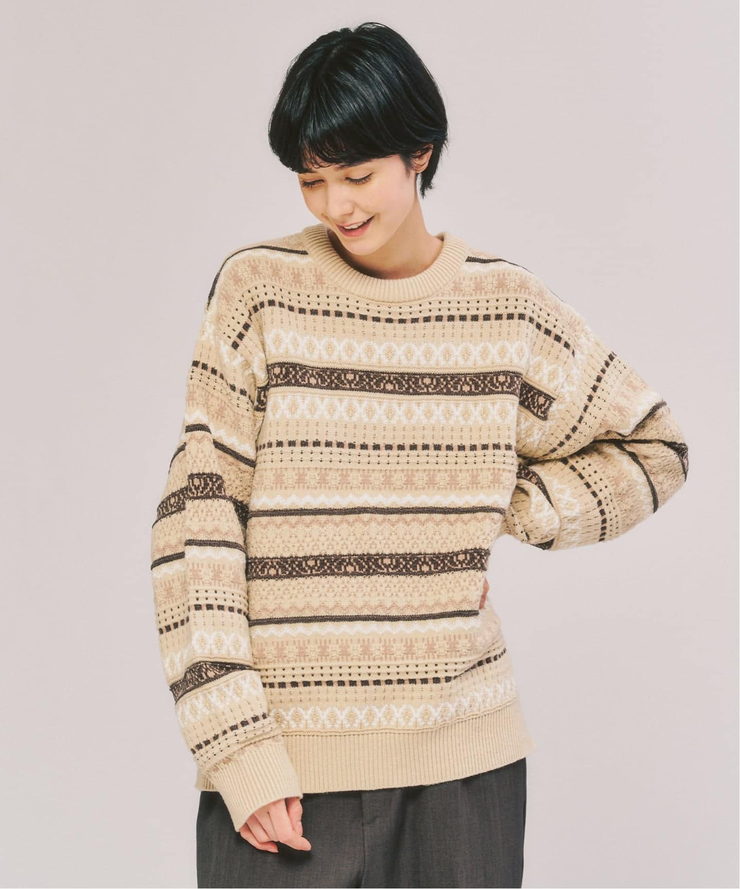 フェアアイルクルーニット（ニット／セーター）｜417 EDIFICE（フォー