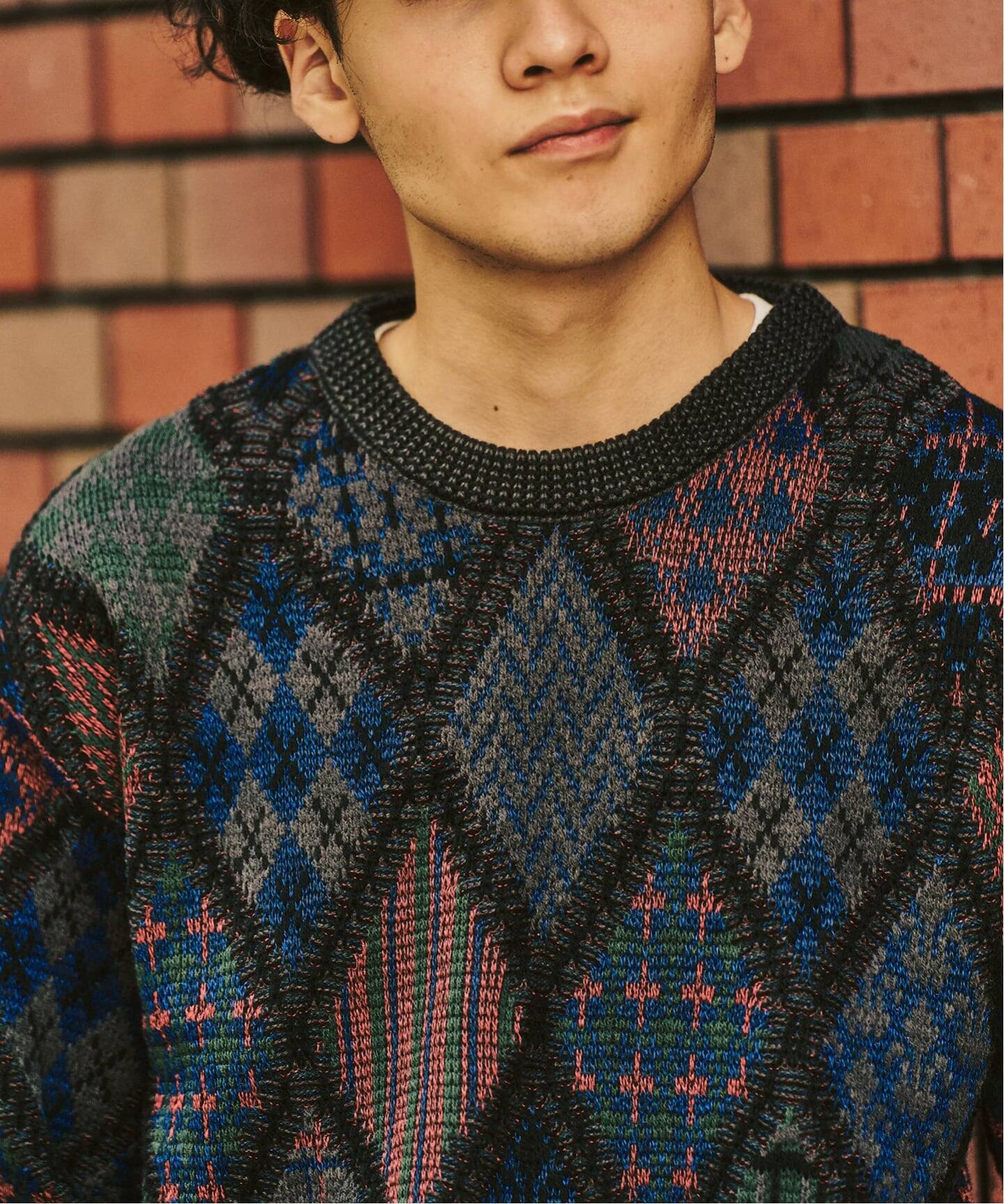 アーガイルニットクルー（ニット／セーター）｜417 EDIFICE（フォー