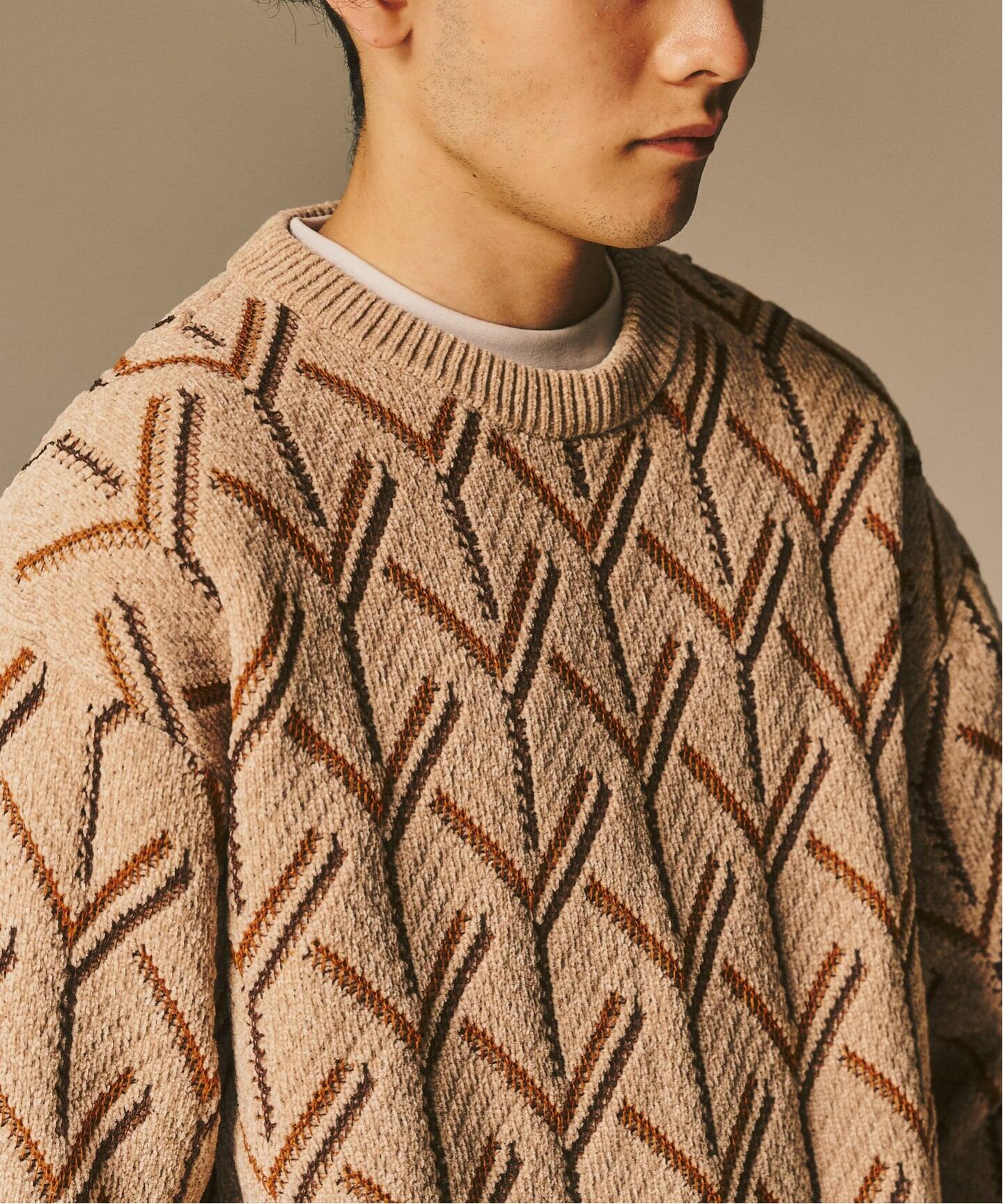 ジオメ ジャガードニットクルー（ニット／セーター）｜417 EDIFICE