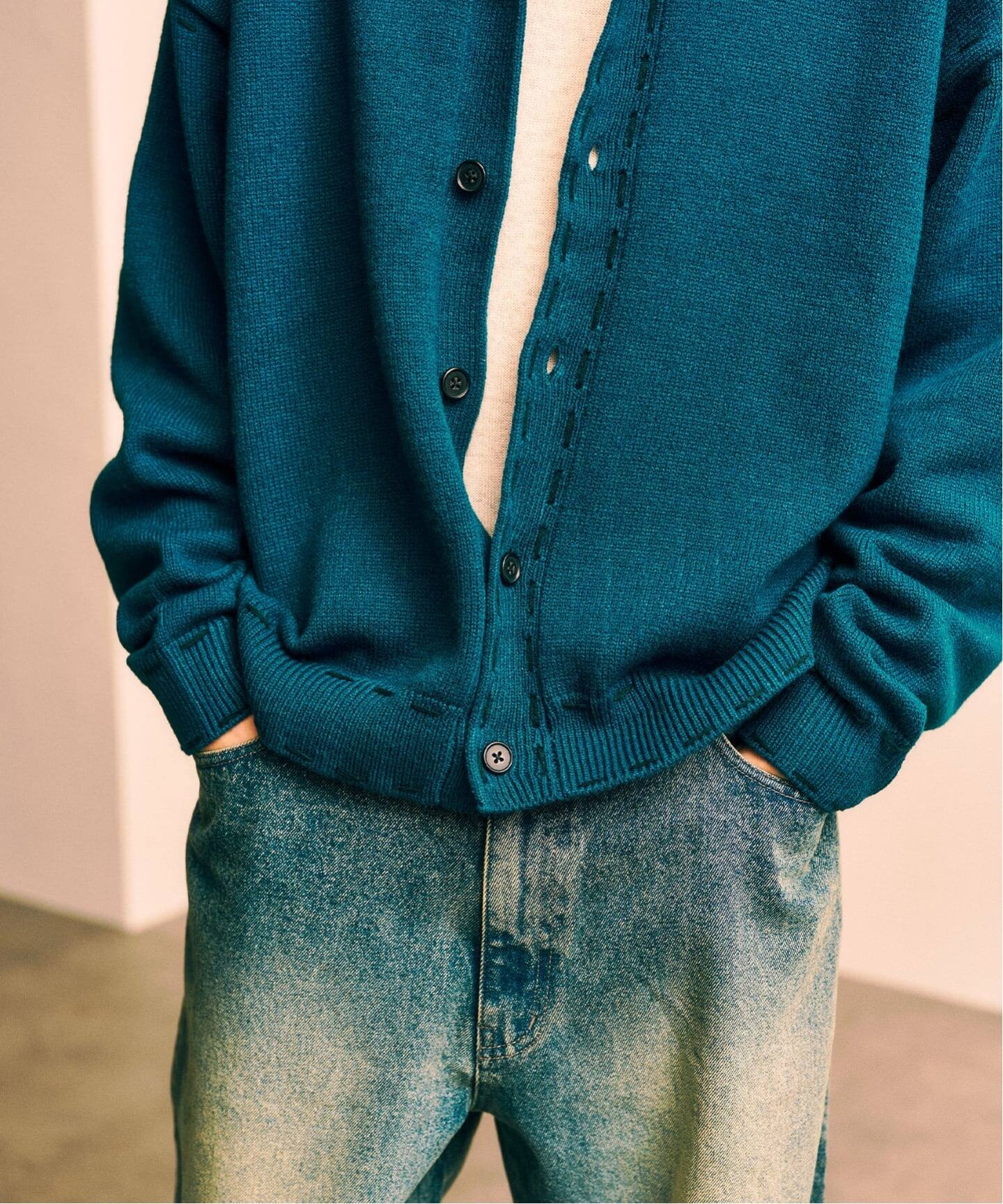 ステッチ ニットカーディガン（カーディガン）｜417 EDIFICE（フォー