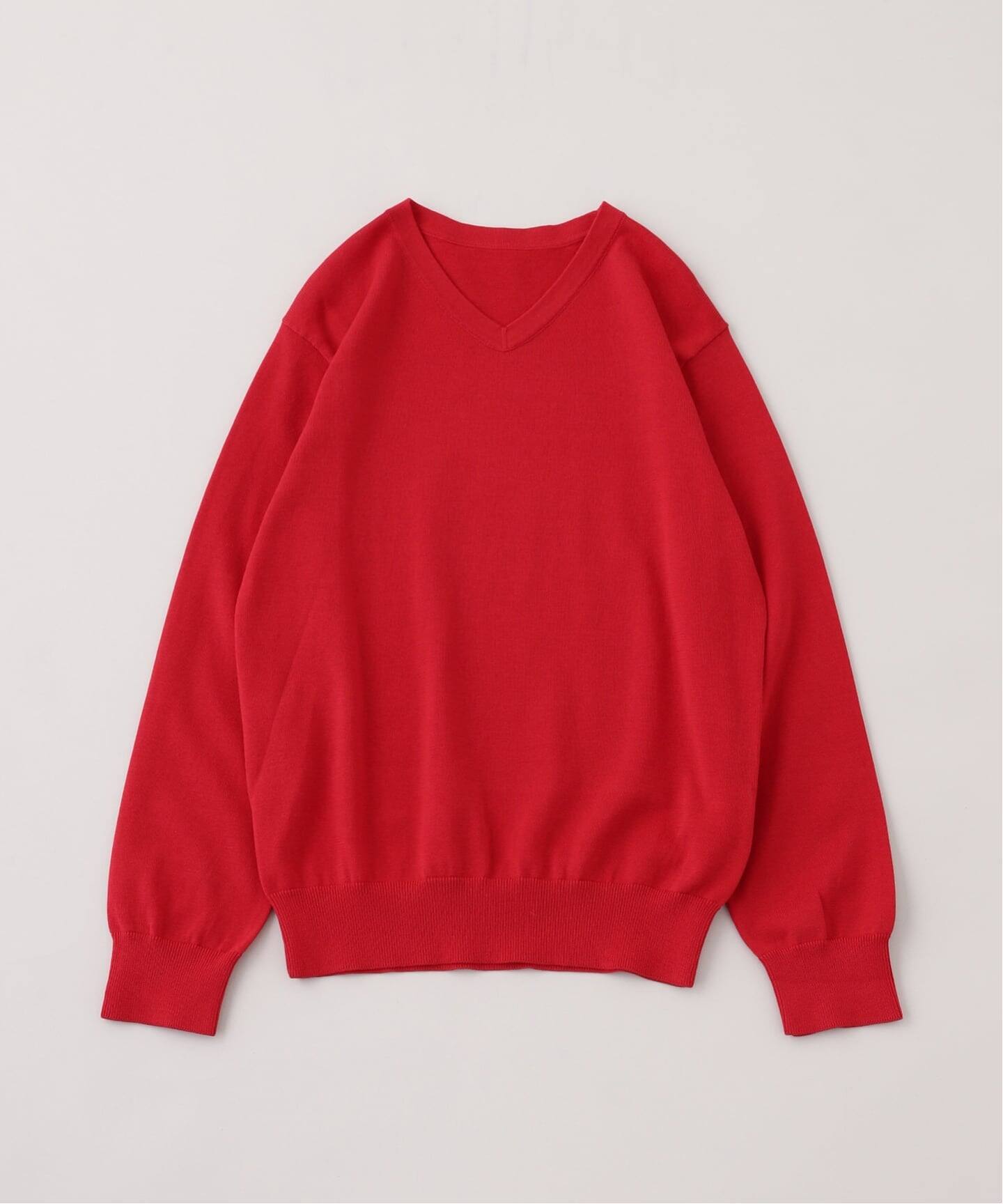 パパス Vネックニット サンプル品 レッド Mサイズ 【公式通販】