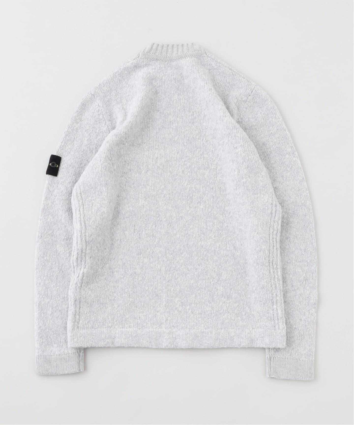 【美品】STONE ストーンアイランド ●リブ編み ニット帽●白 美品】STONE ISLANDストーンアイランド ○リブ編み ニット帽○白