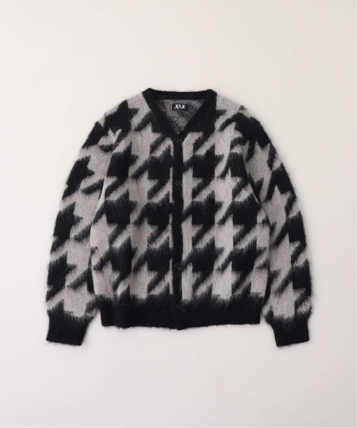 トップス FAF Fake As Flowers 24AW Cardigan FAF (FAKE AS FLOWERS) / フェイク アズ フラワーズ HOUNDSTOOTH