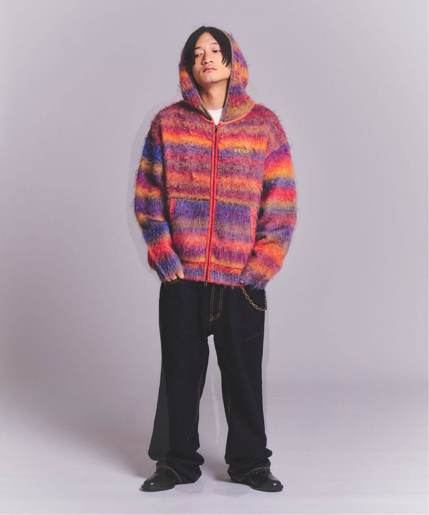 WOKE EDGE / ウォークエッジ GRADATION MOHAIR ZIP KNIT（ニット