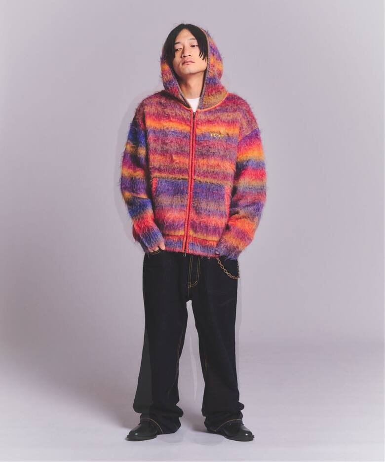 WOKE EDGE / ウォークエッジ GRADATION MOHAIR ZIP KNIT（ニット 