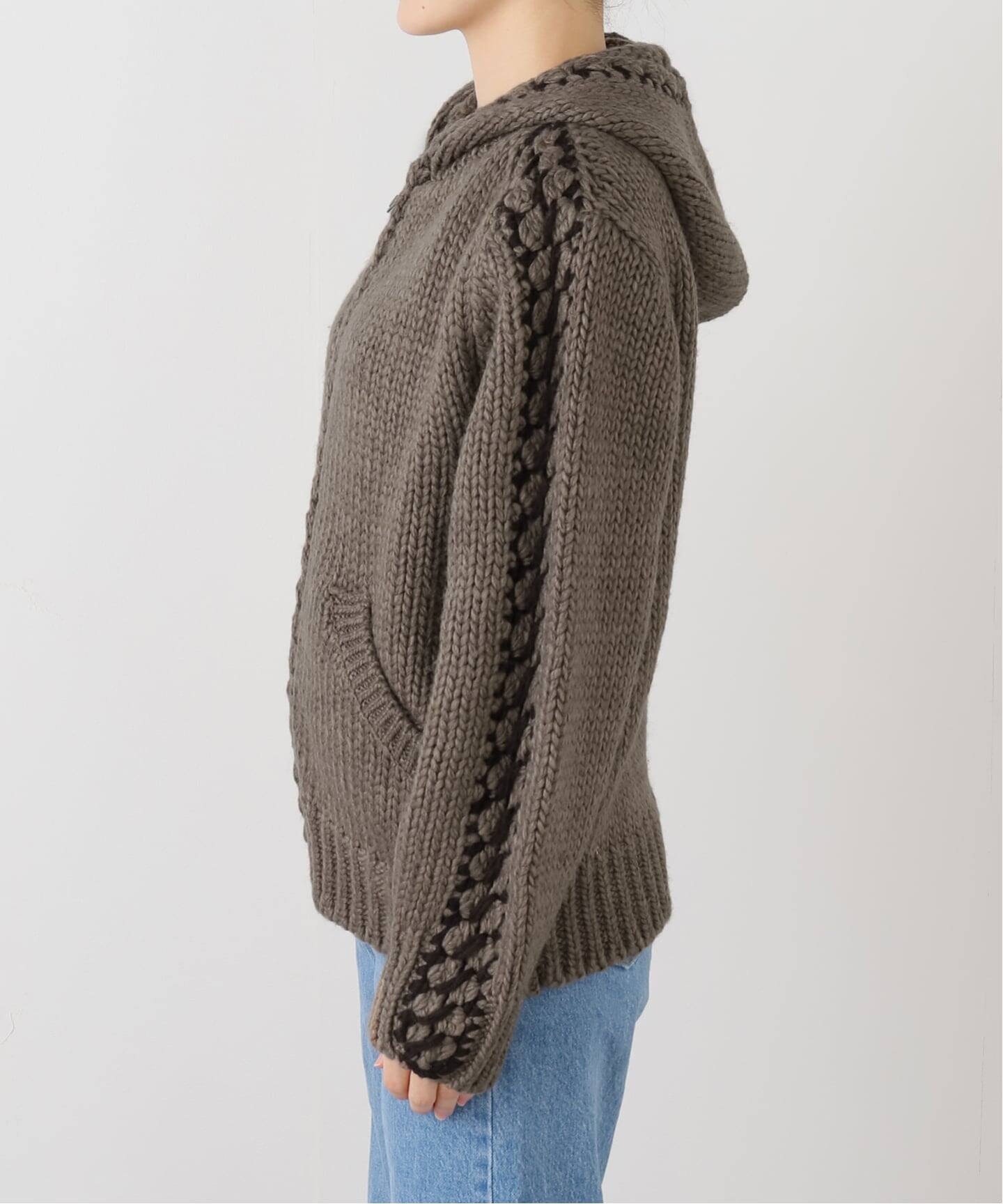 Geek Office / ギークオフィス】OPEN YY Knitted STITCH ZIP UP KNIT