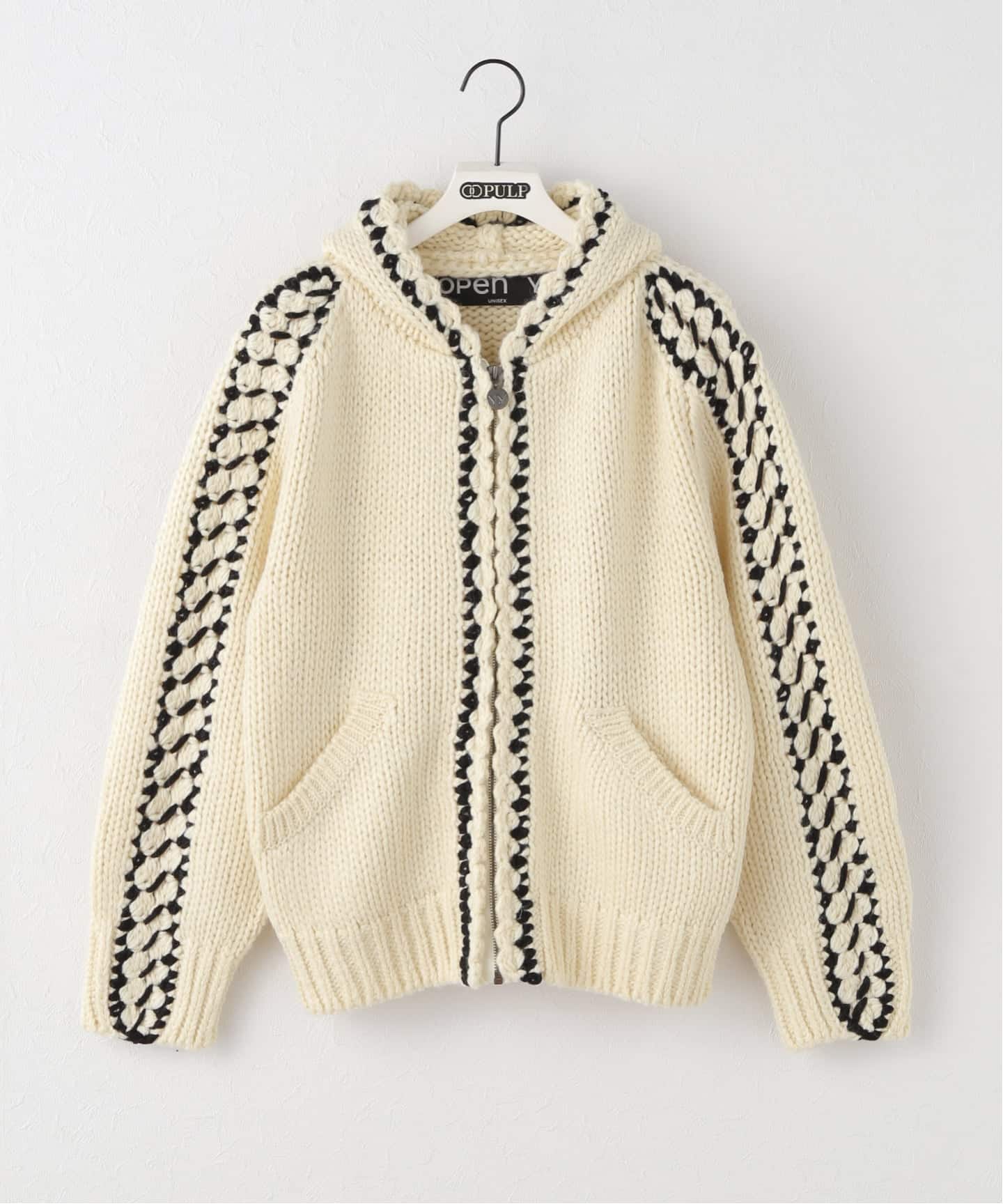 Geek Office / ギークオフィス】OPEN YY Knitted STITCH ZIP UP KNIT